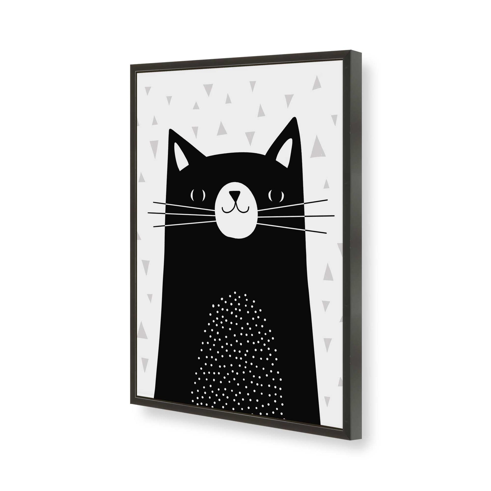[Color:Satin Black], Picture of art in a Satin Black frame of the corner
