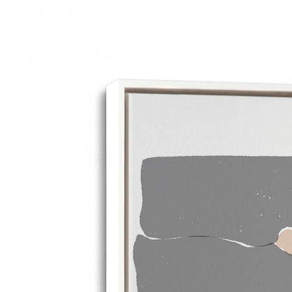 [Color:Opaque White], Picture of art in a White frame at an angle