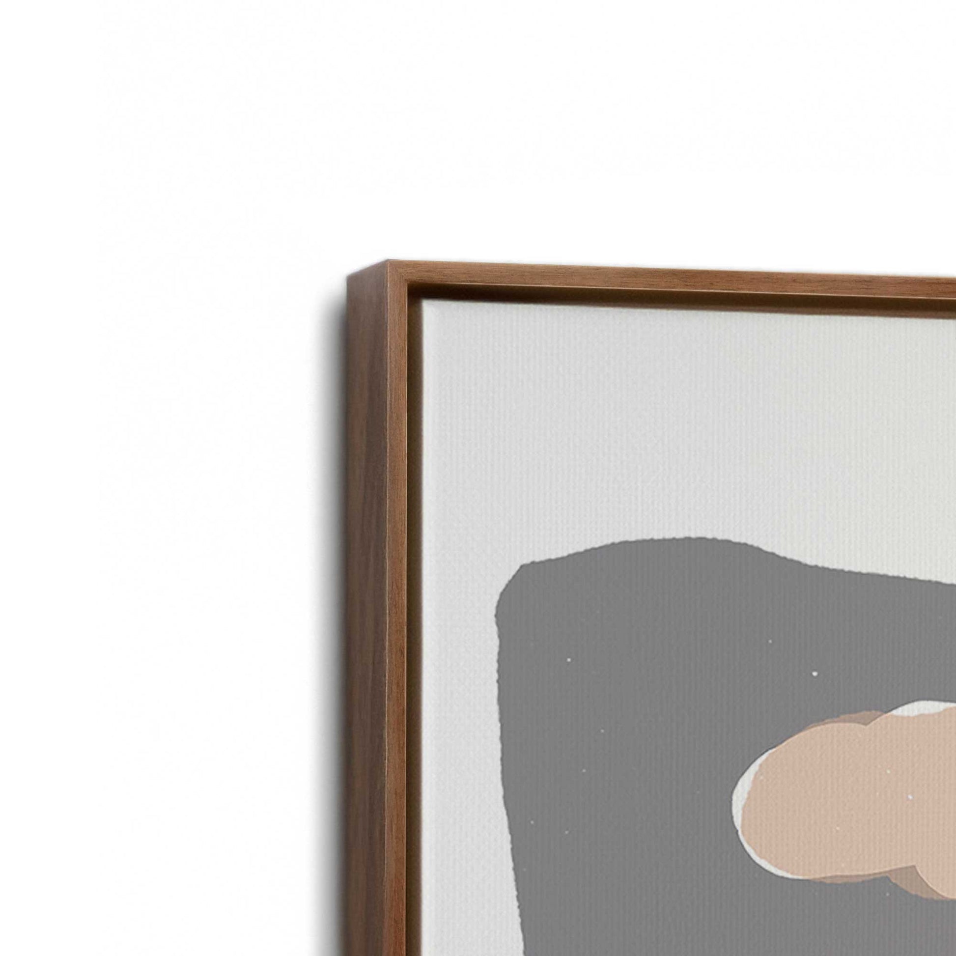 [Color:Walnut], Picture of art in a Walnut frame at an angle