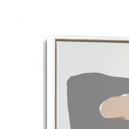 [Color:Opaque White], Picture of art in a White frame at an angle