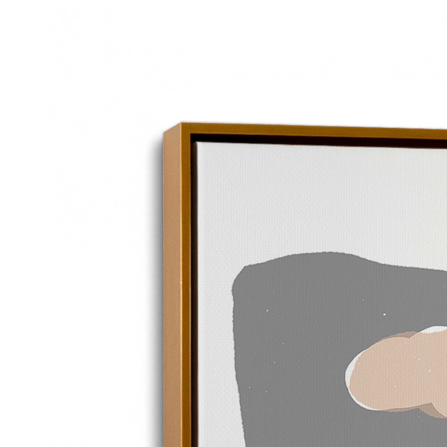 [Color:Polished Gold], Picture of art in a Polished Gold frame at an angle