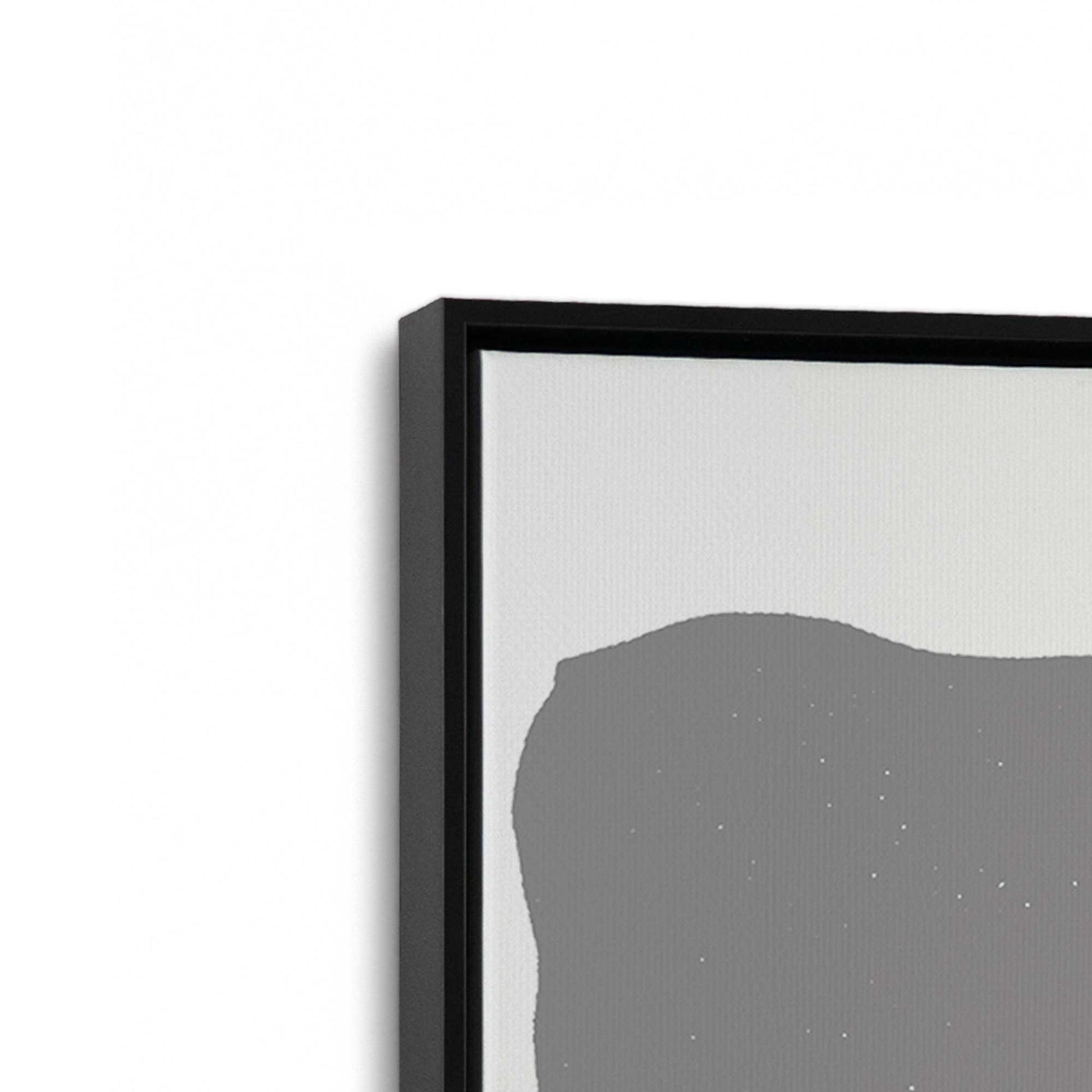 [Color:Satin Black], Picture of art in a Satin Black frame at an angle