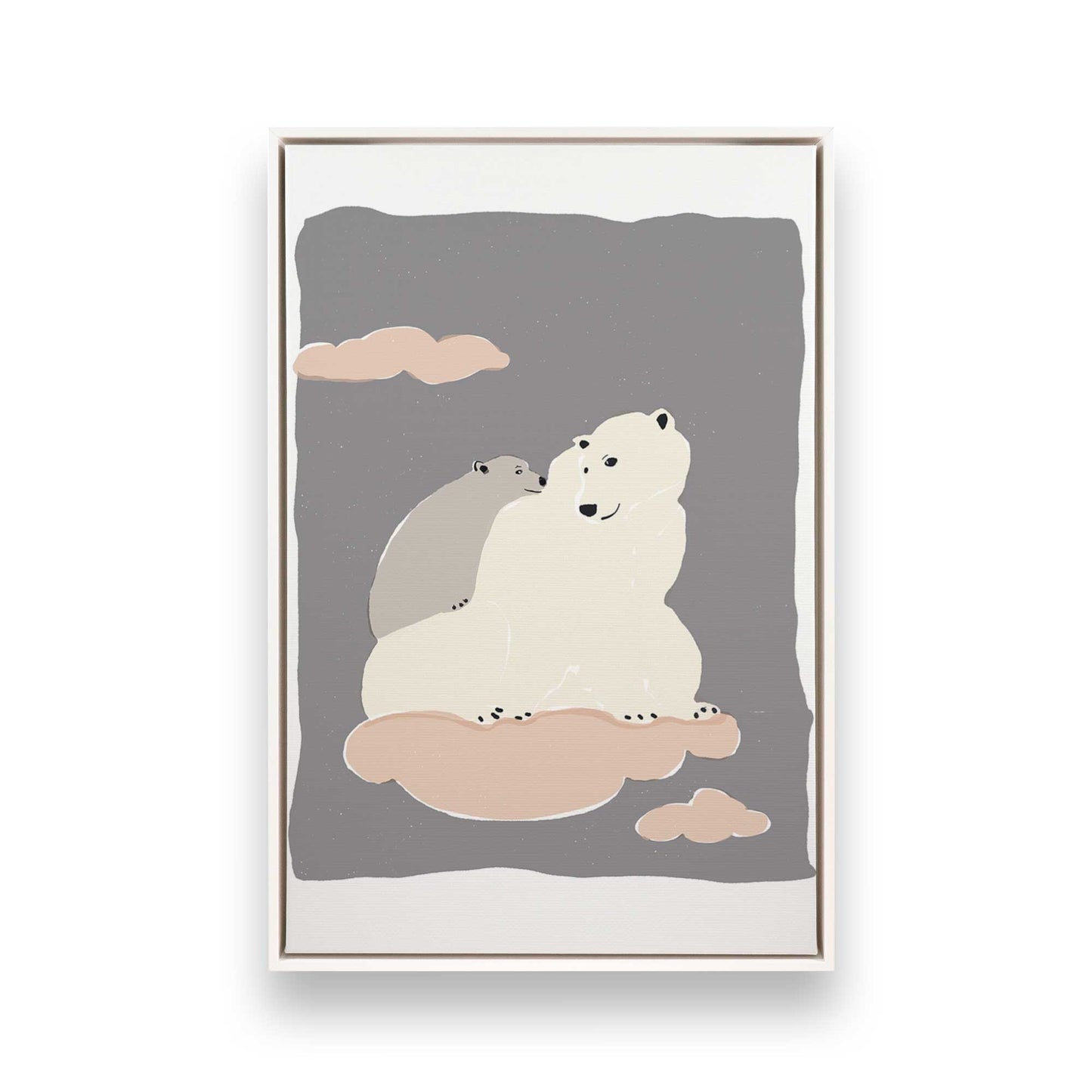 [Color:Opaque White], Picture of art in a White frame