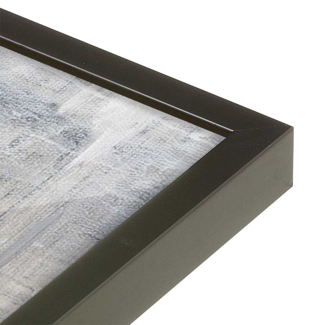 [Color:Satin Black], Picture of art in a Satin Black frame at an angle