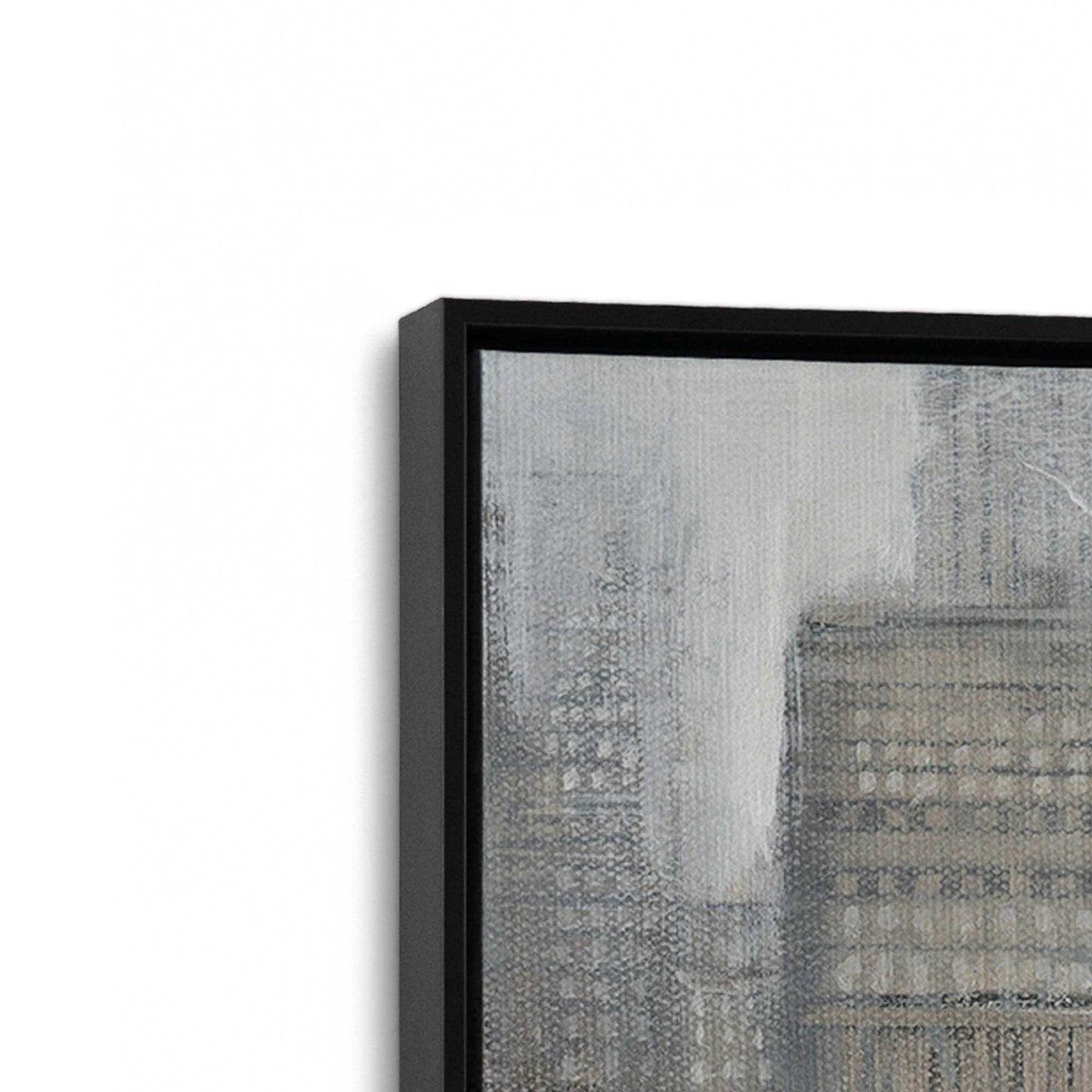 [Color:Satin Black], Picture of art in a Satin Black frame at an angle