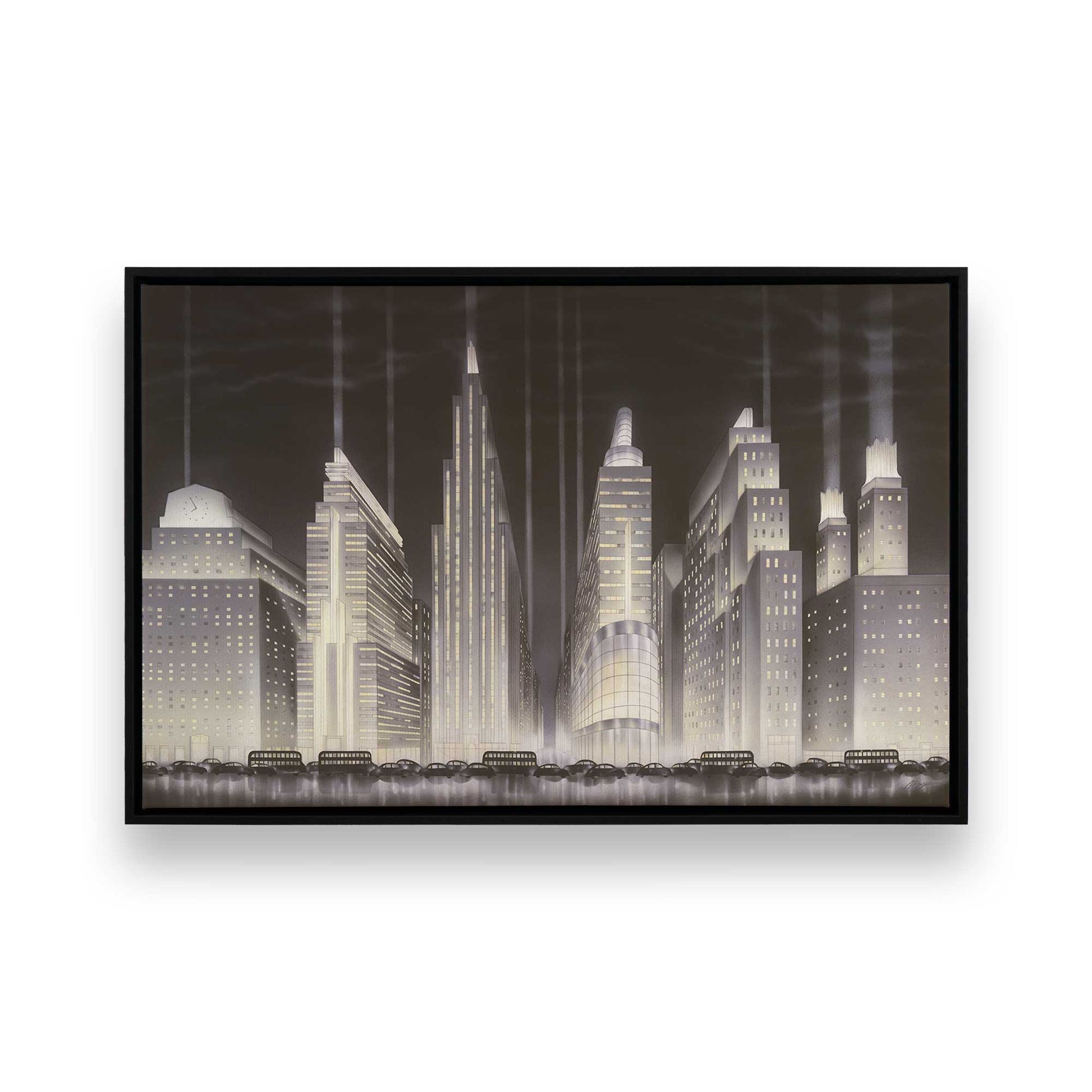 [Color:Satin Black], Picture of art in a Satin Black frame