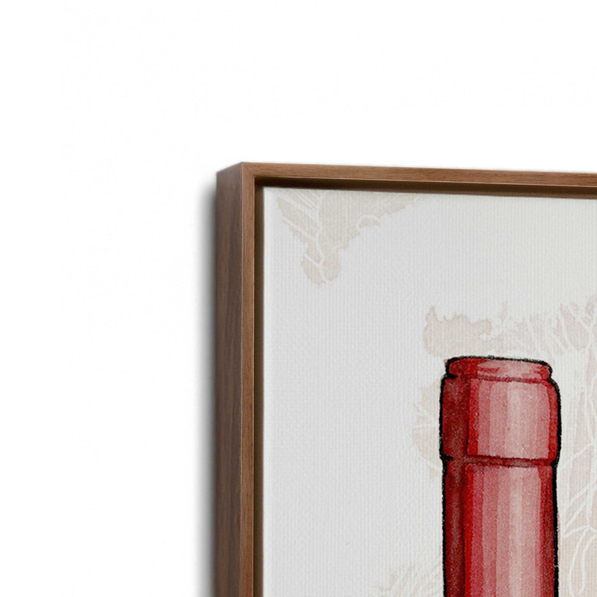 [Color:Walnut], Picture of art in a Walnut frame at an angle