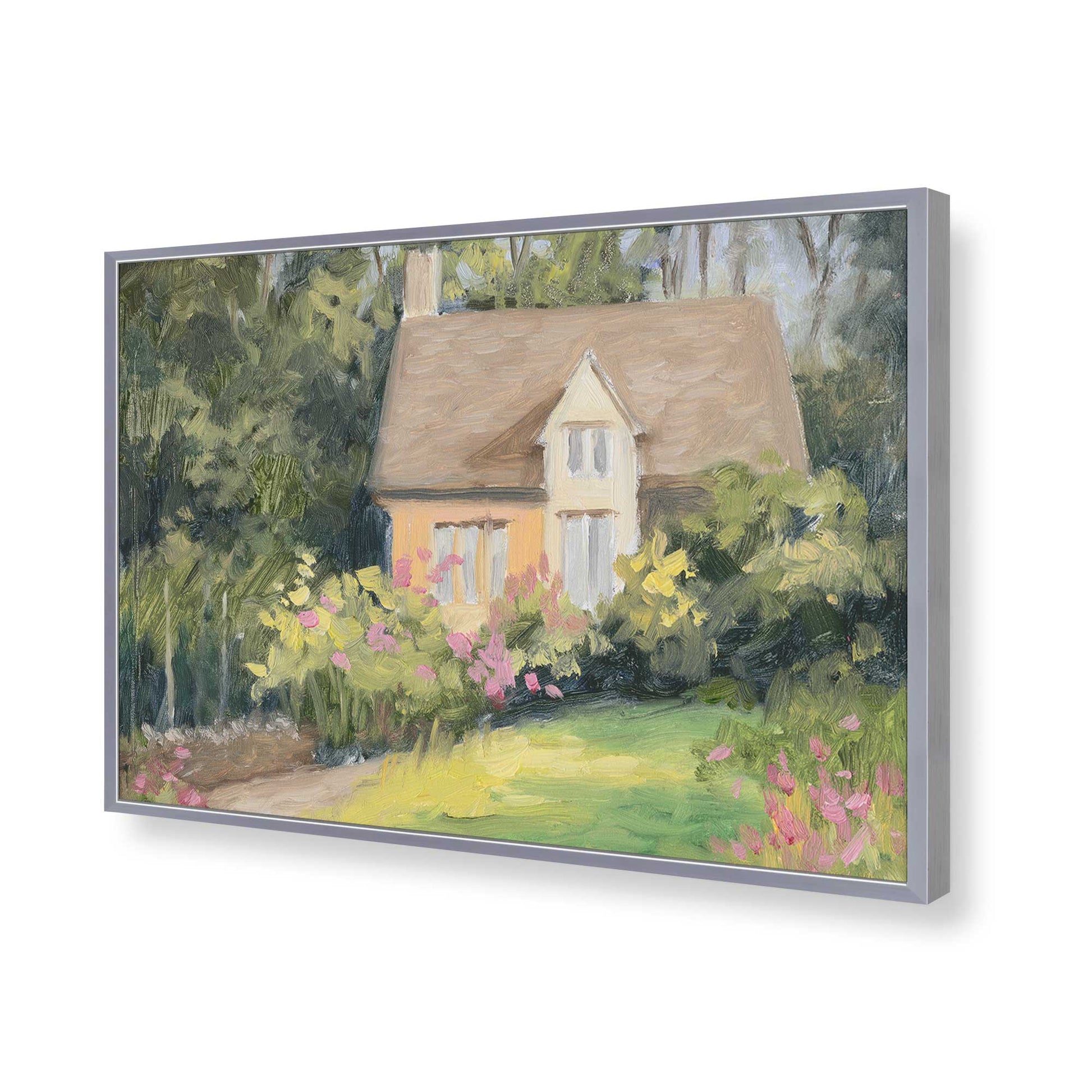 [Color:Polished Chrome], Picture of art in a Polished Chrome frame of the corner
