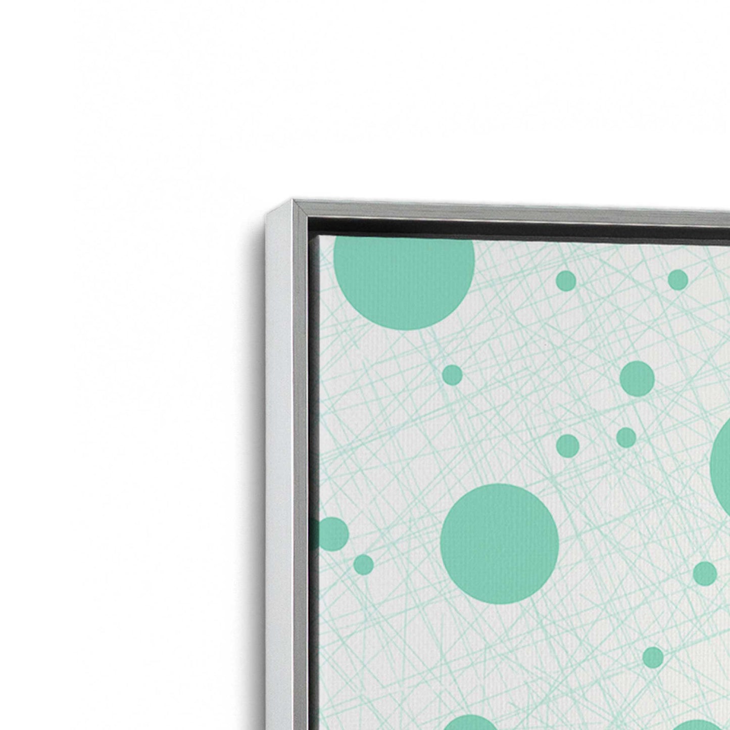 [Color:Polished Chrome], Picture of art in a Polished Chrome frame at an angle