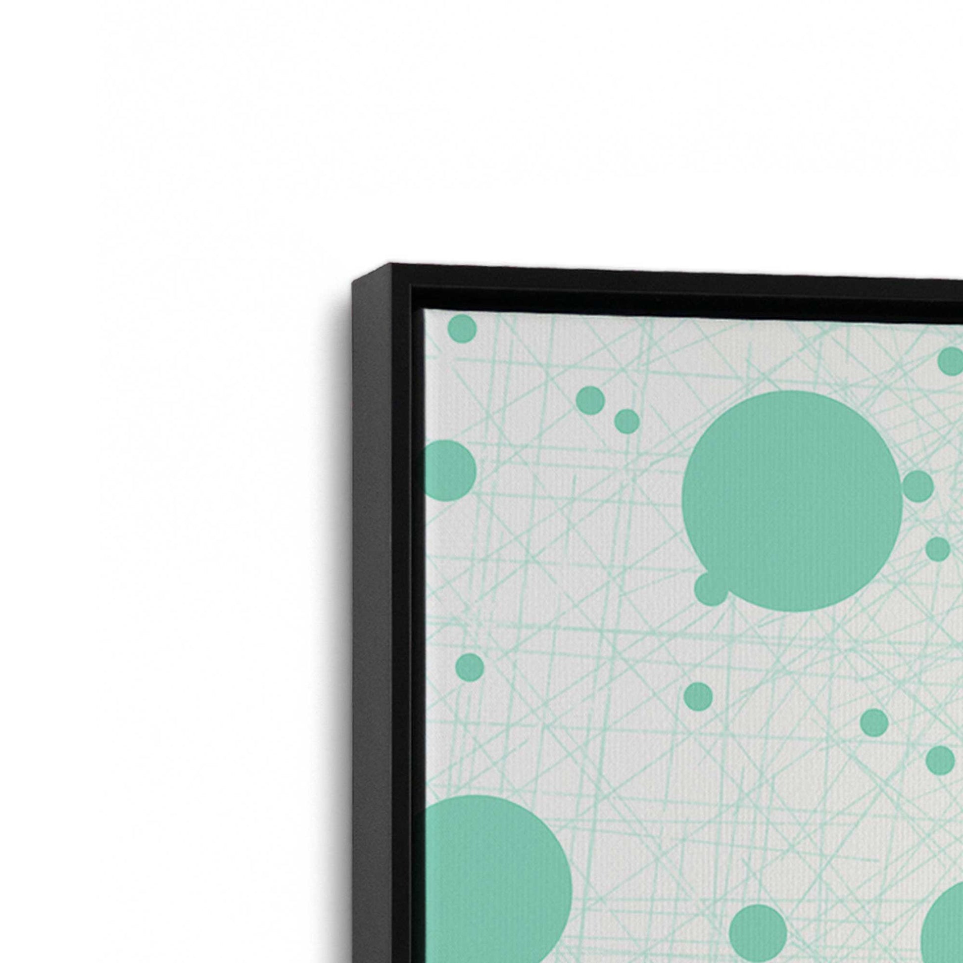 [Color:Satin Black], Picture of art in a Satin Black frame at an angle