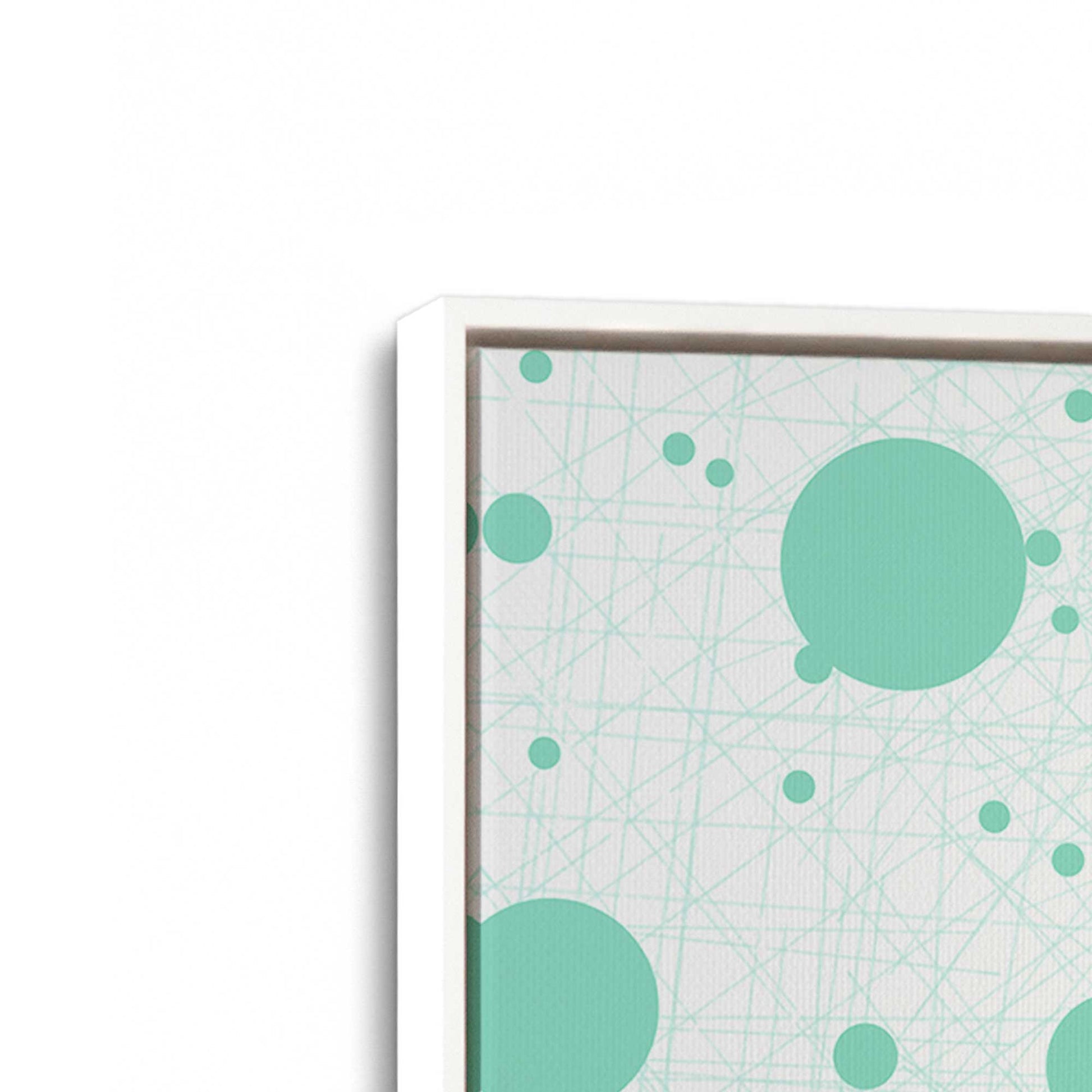 [Color:Opaque White], Picture of art in a White frame at an angle