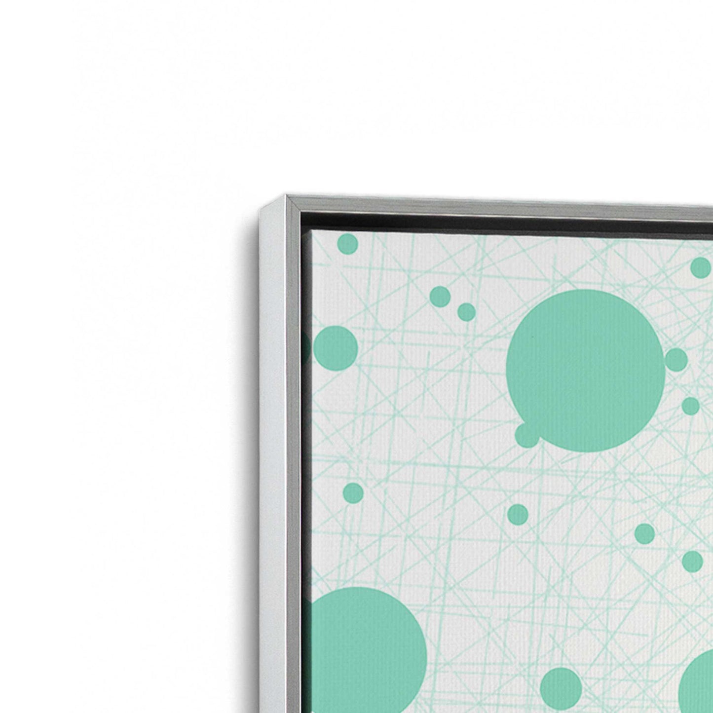 [Color:Polished Chrome], Picture of art in a Polished Chrome frame at an angle