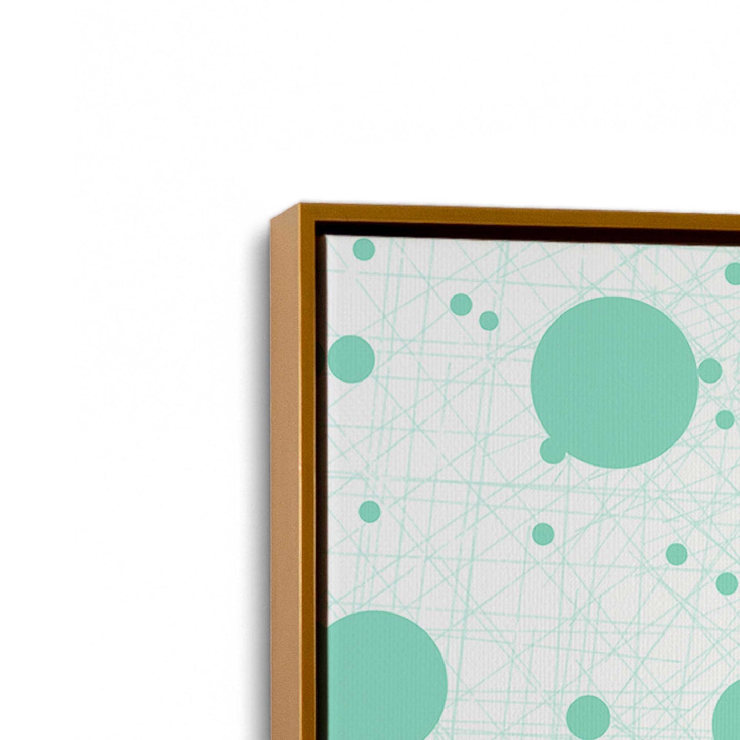 [Color:Polished Gold], Picture of art in a Polished Gold frame at an angle