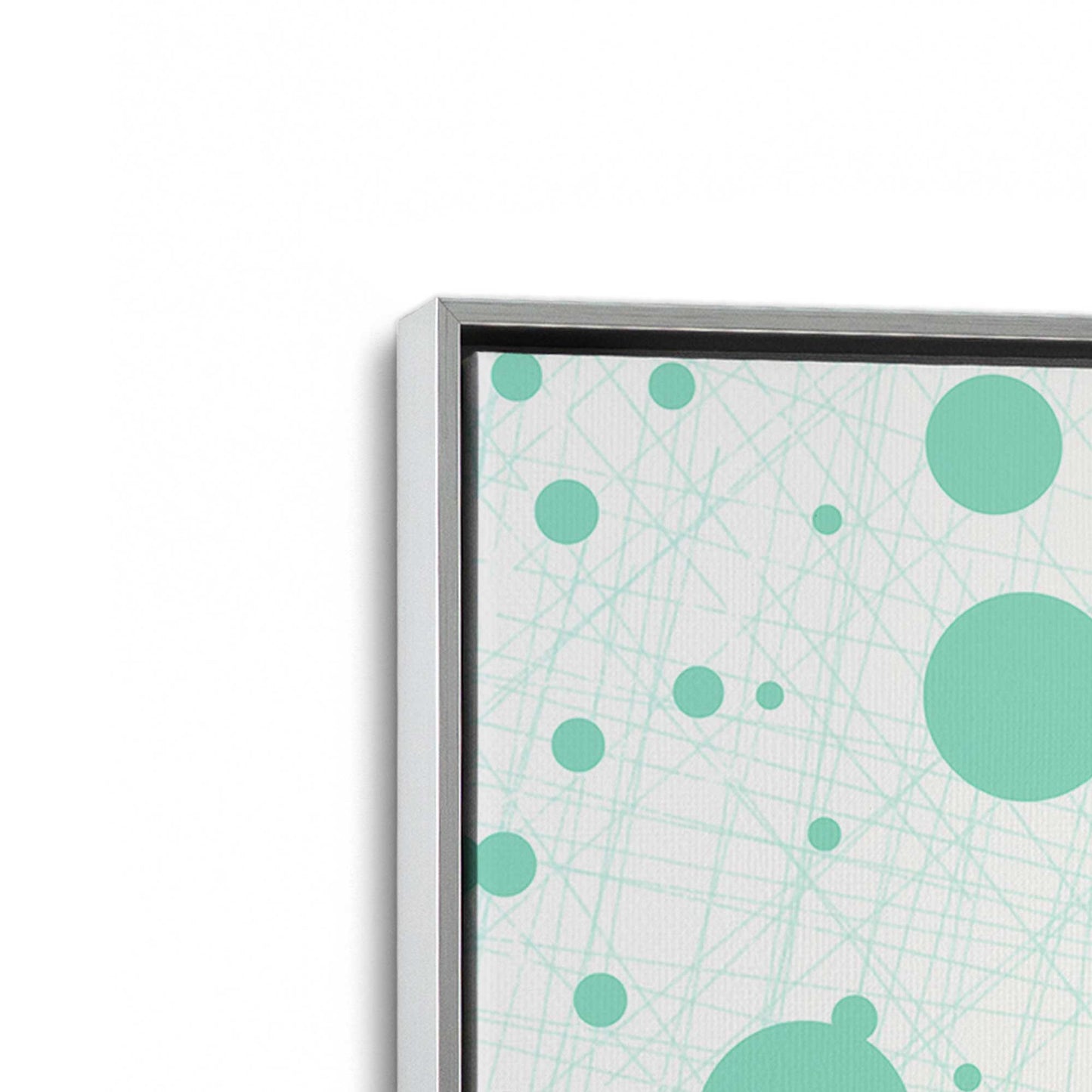 [Color:Polished Chrome], Picture of art in a Polished Chrome frame at an angle
