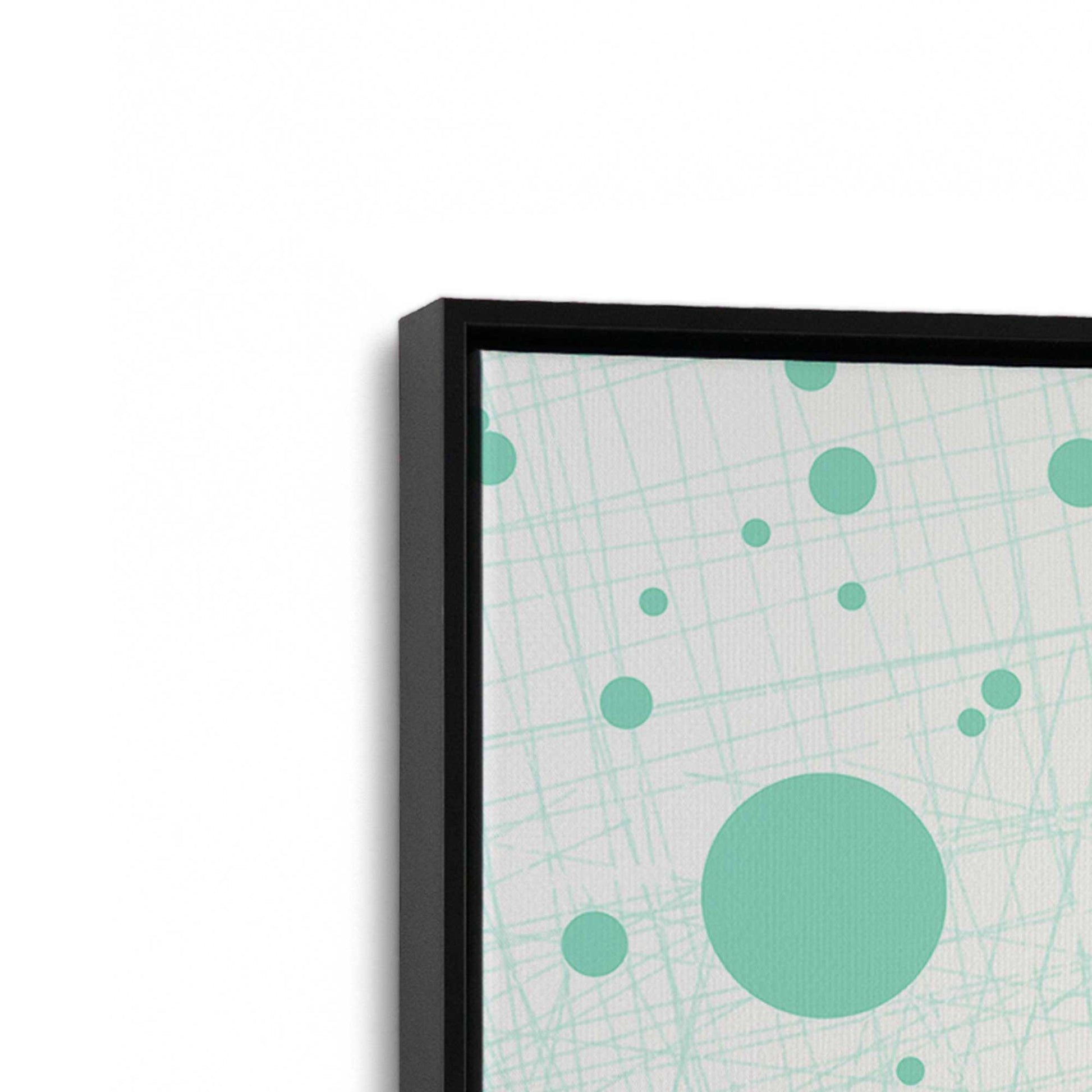 [Color:Satin Black], Picture of art in a Satin Black frame at an angle