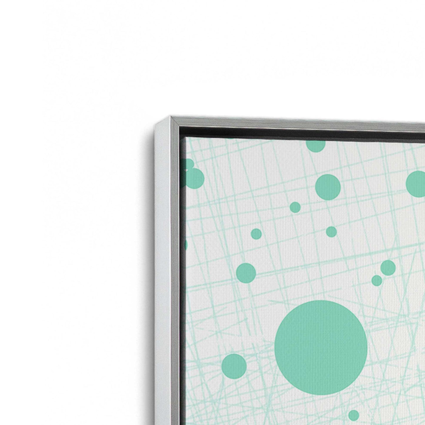 [Color:Polished Chrome], Picture of art in a Polished Chrome frame at an angle