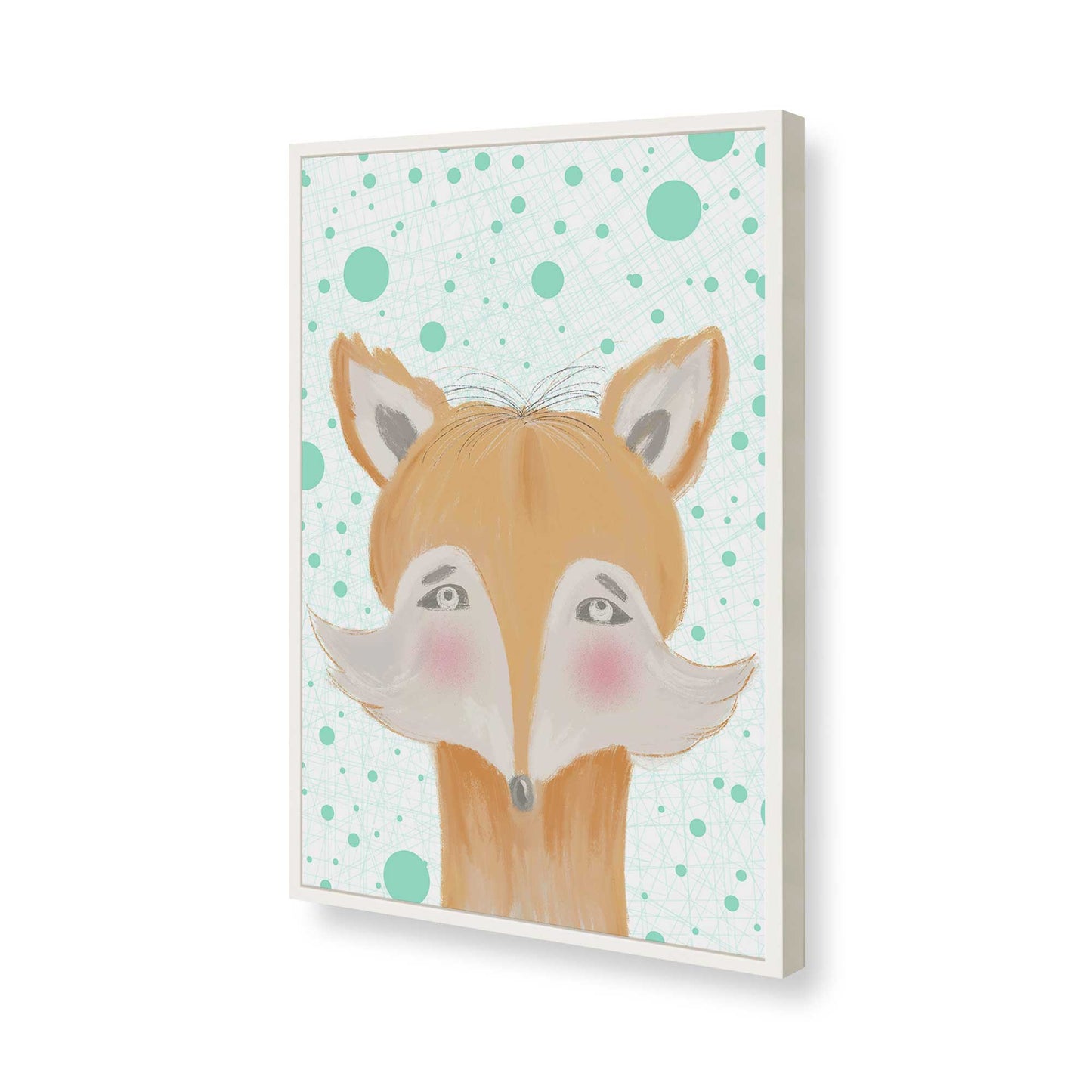 [Color:Opaque White], Picture of art in a Opaque White frame of the corner