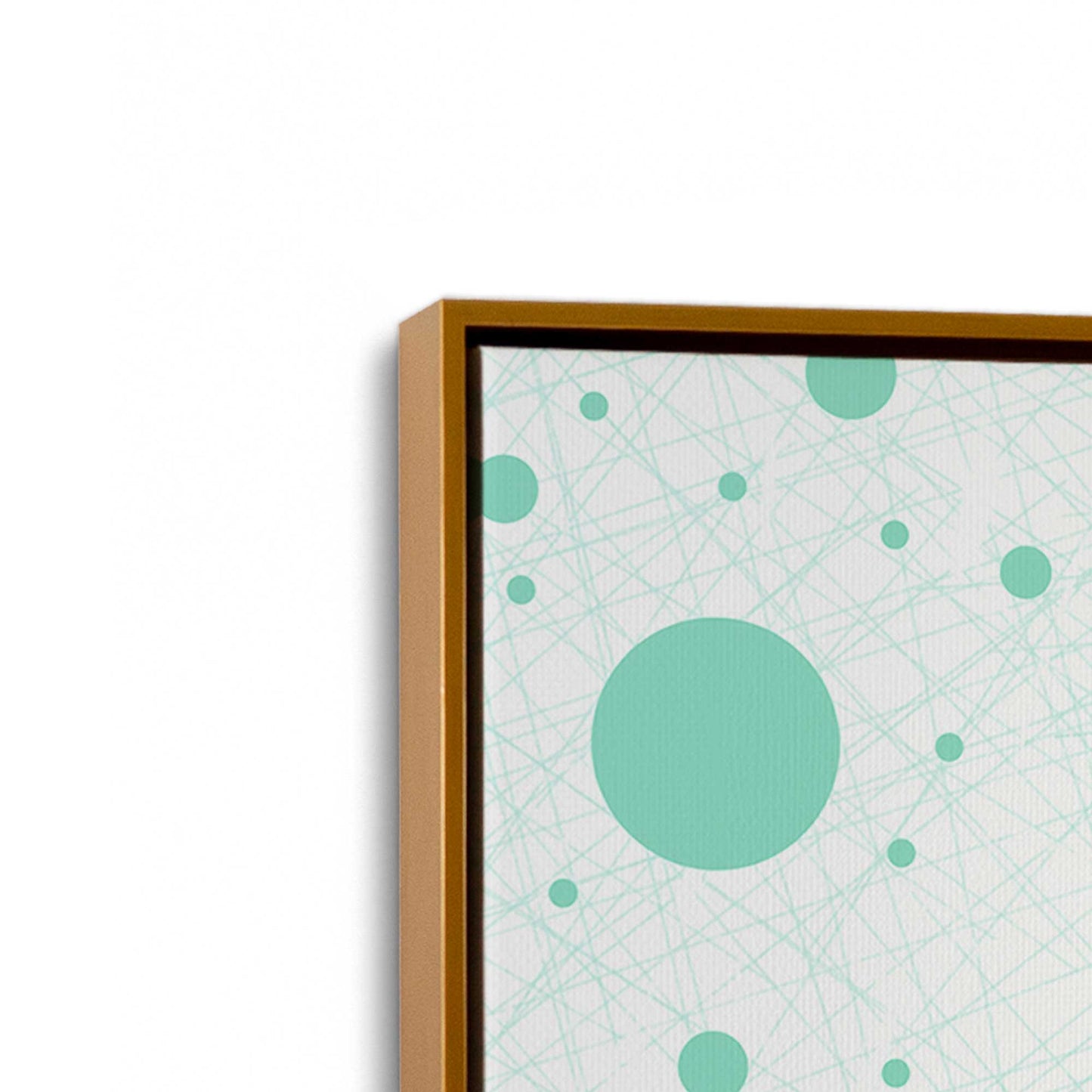 [Color:Polished Gold], Picture of art in a Polished Gold frame at an angle