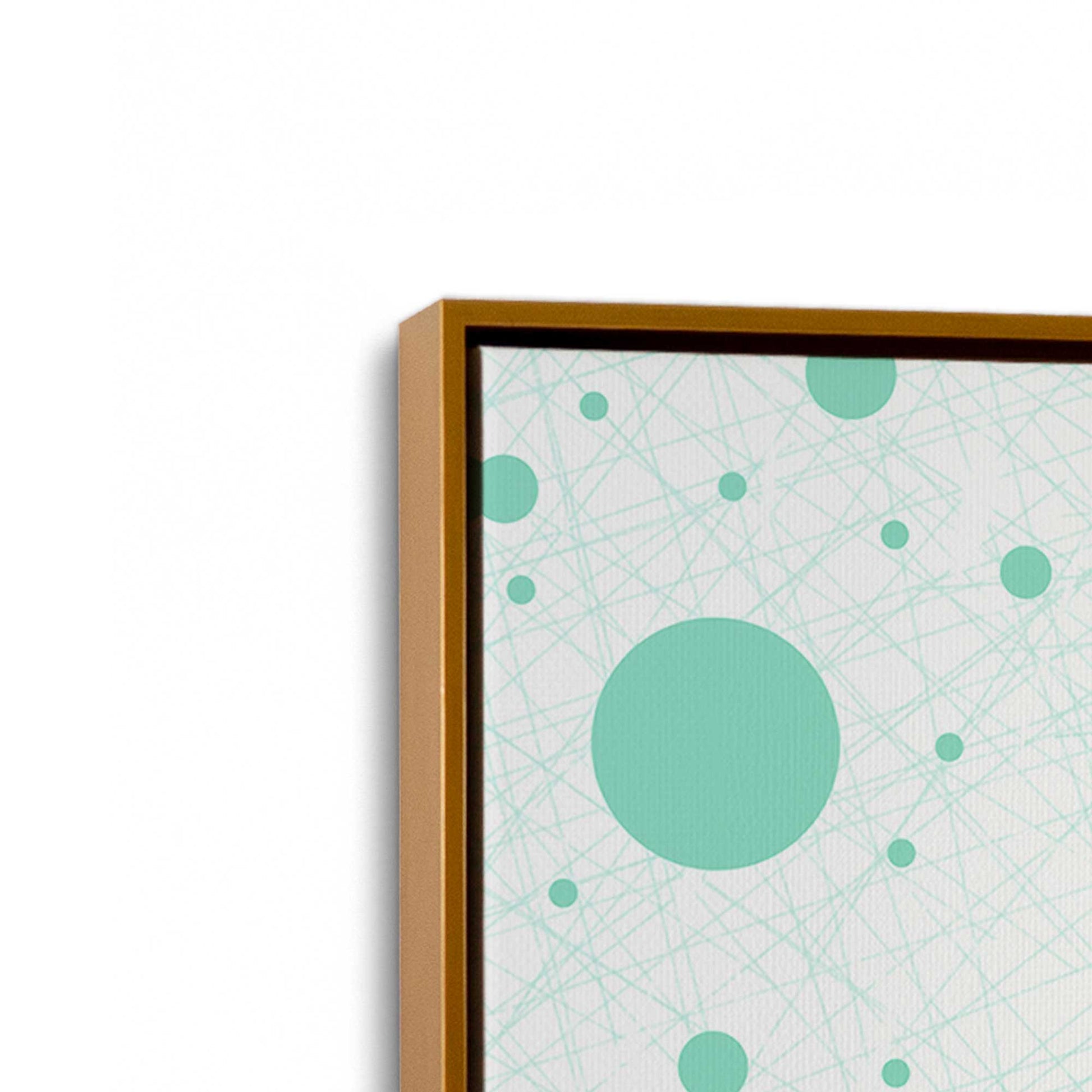 [Color:Polished Gold], Picture of art in a Polished Gold frame at an angle