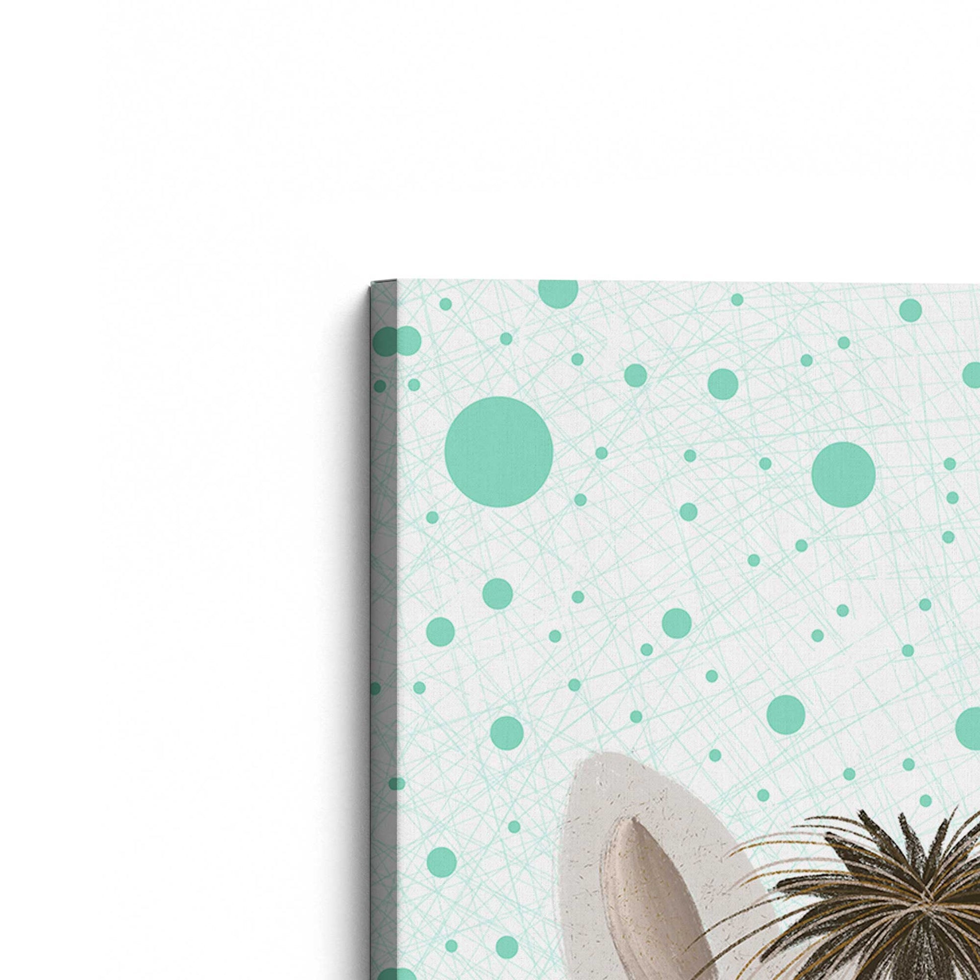 [Color:Stretched Canvas], Picture of the corner of the art
