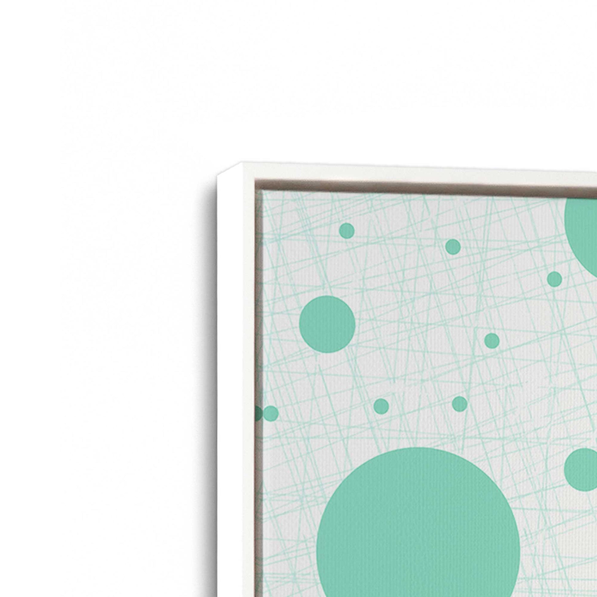 [Color:Opaque White], Picture of art in a White frame at an angle