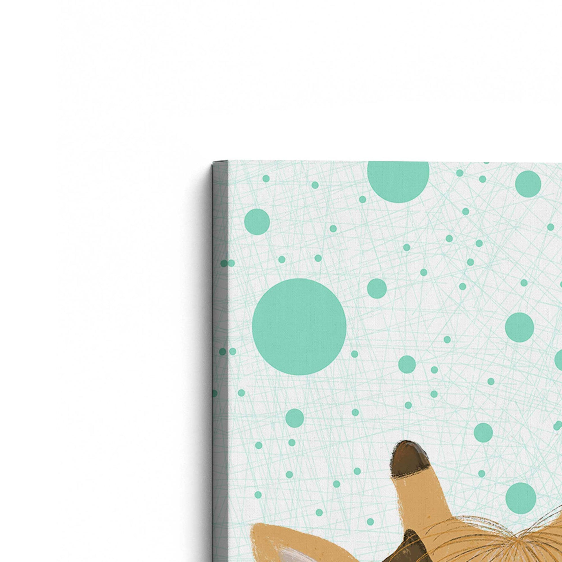 [Color:Stretched Canvas], Picture of the corner of the art