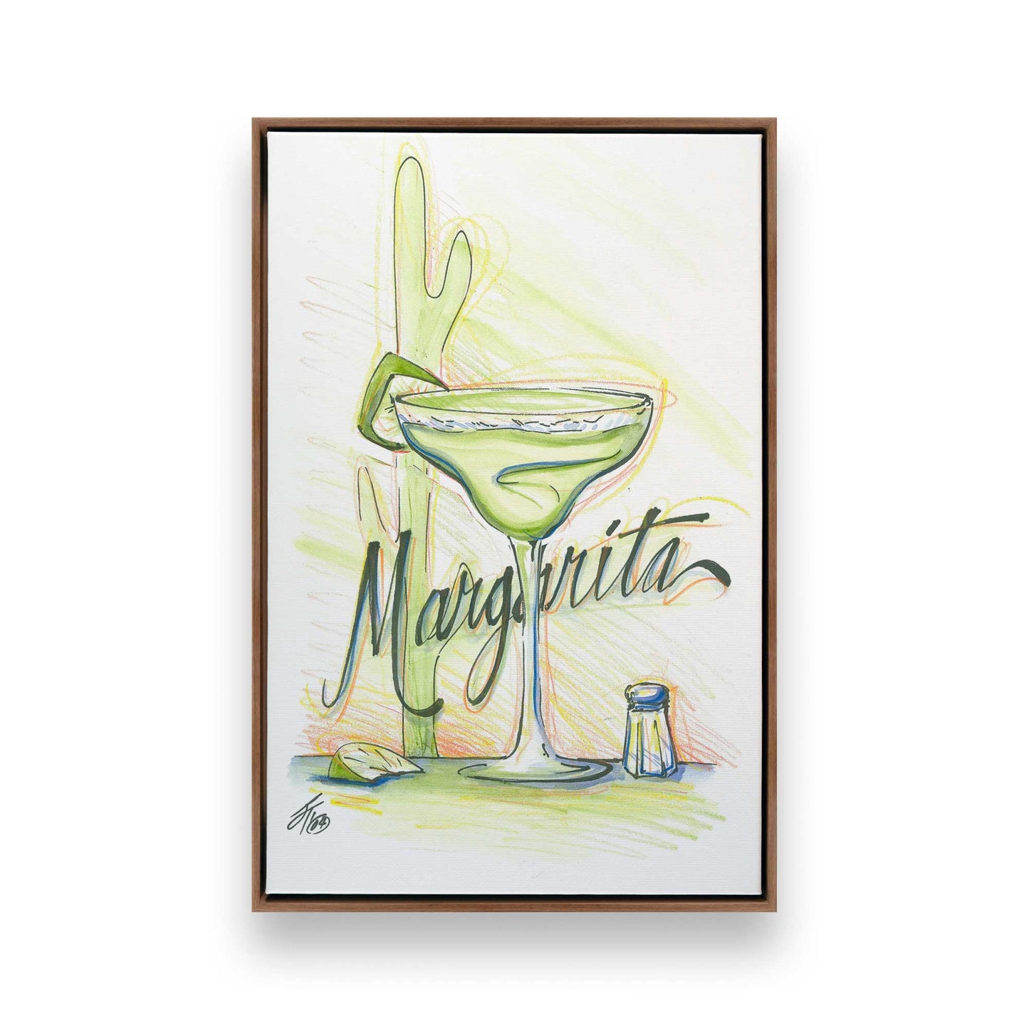 [Color:Walnut], Picture of art in a Walnut frame
