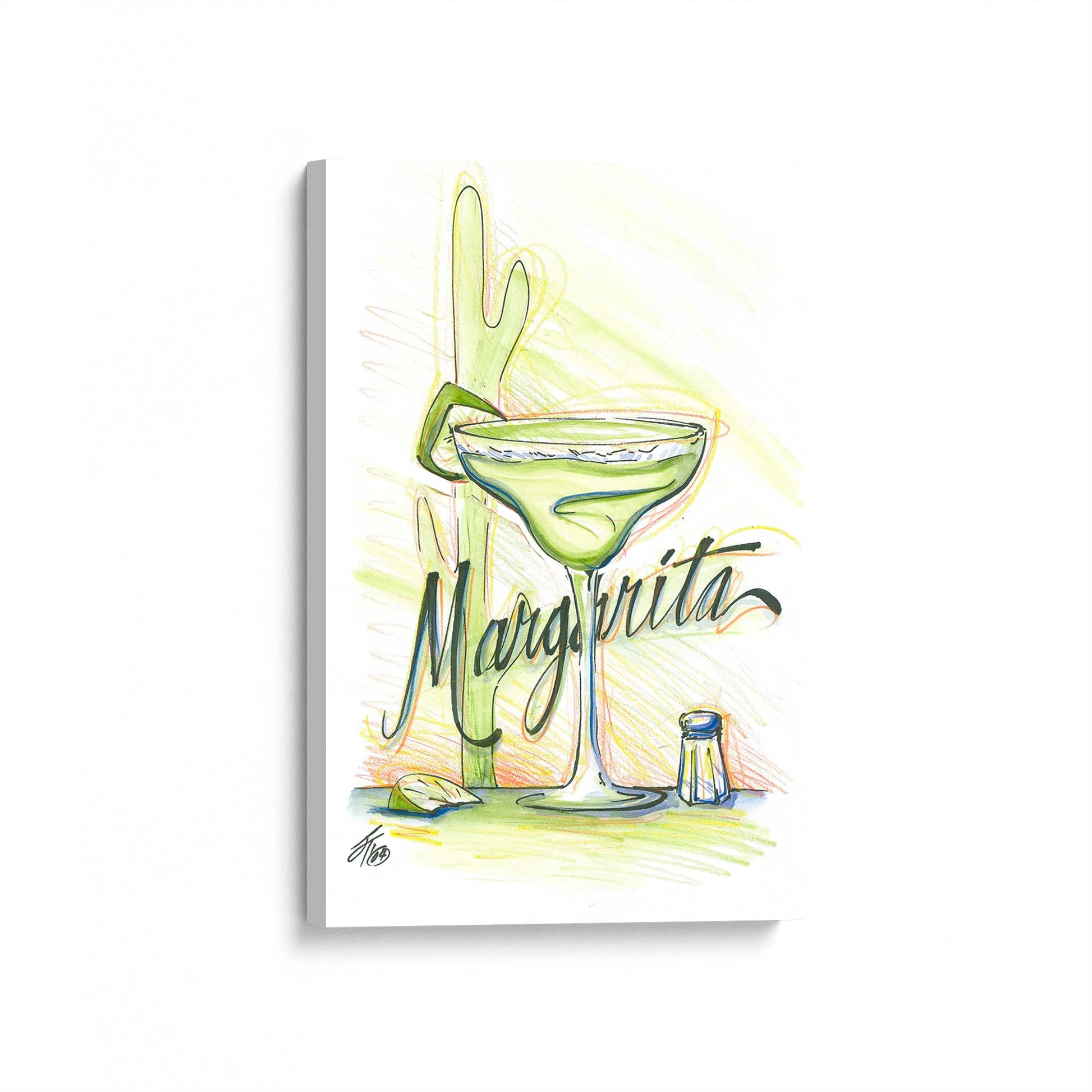 [Color:Stretched Canvas], Picture of art at an angle