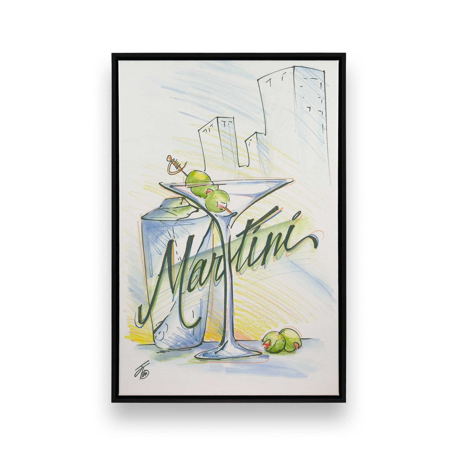 [Color:Satin Black], Picture of art in a Satin Black frame