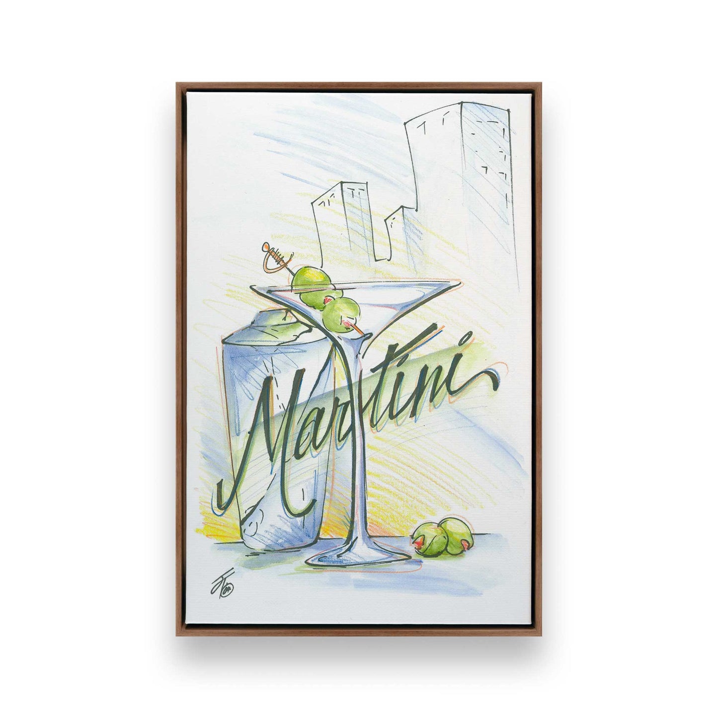 [Color:Walnut], Picture of art in a Walnut frame