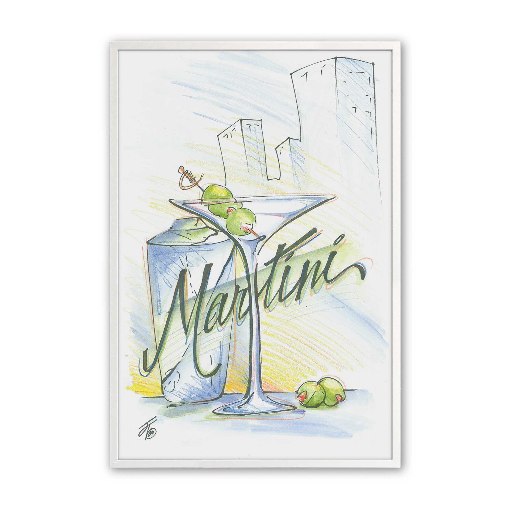 [Color:Opaque White], Picture of art in a Opaque White frame