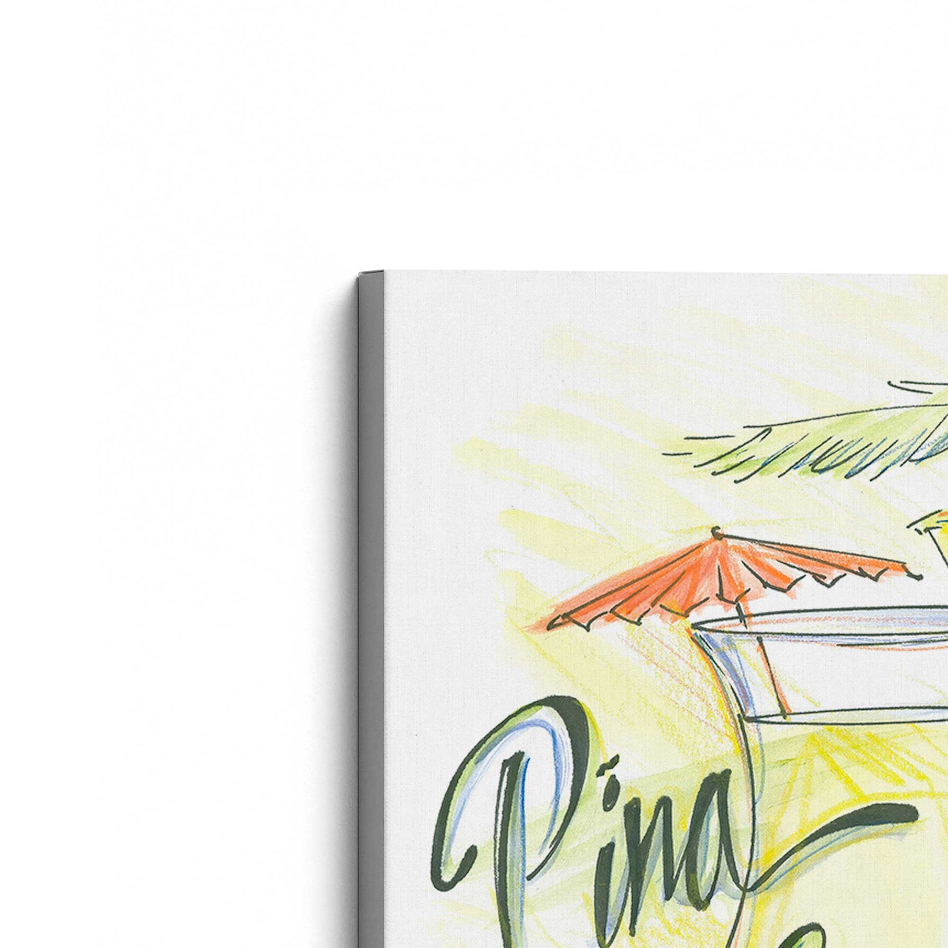 [Color:Stretched Canvas], Picture of the corner of the art