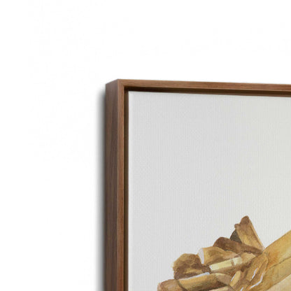 [Color:Walnut], Picture of art in a Walnut frame at an angle