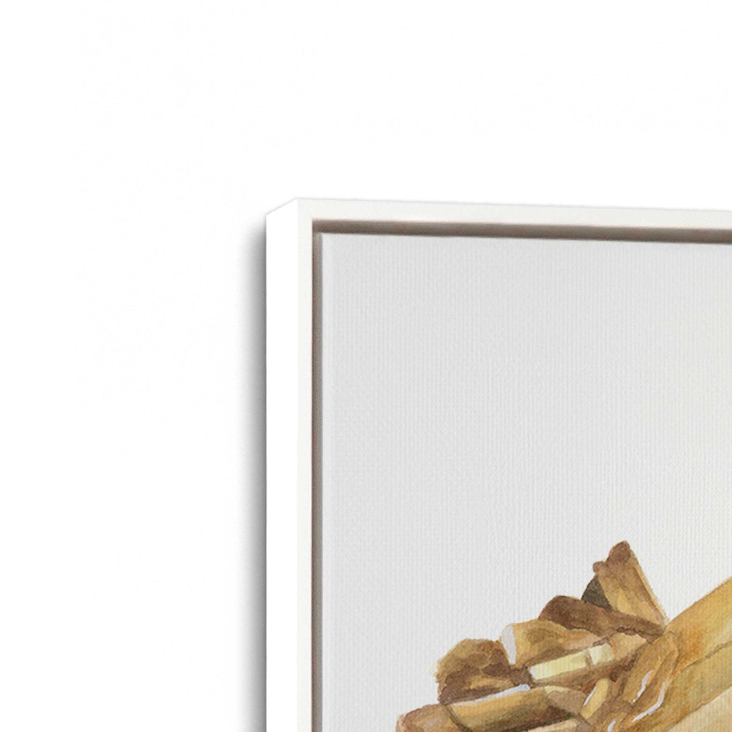 [Color:Opaque White], Picture of art in a White frame at an angle