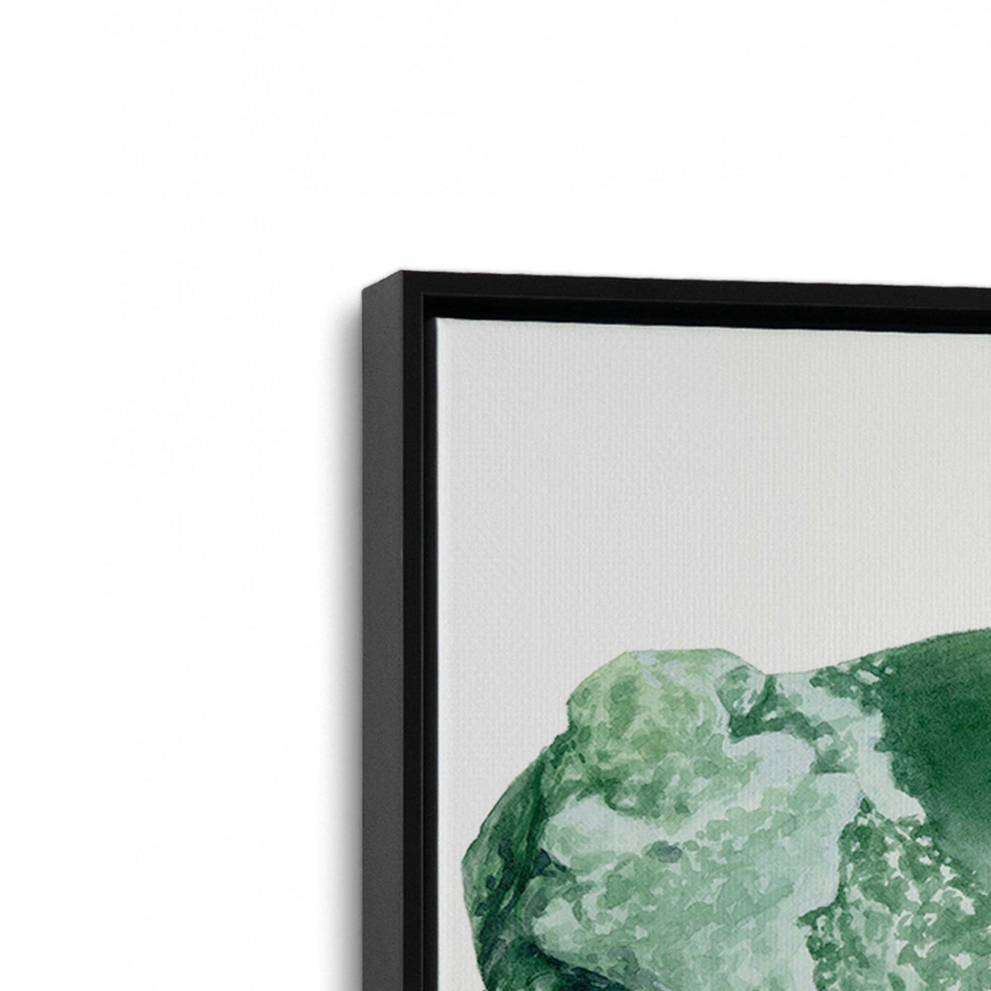 [Color:Satin Black], Picture of art in a Satin Black frame at an angle