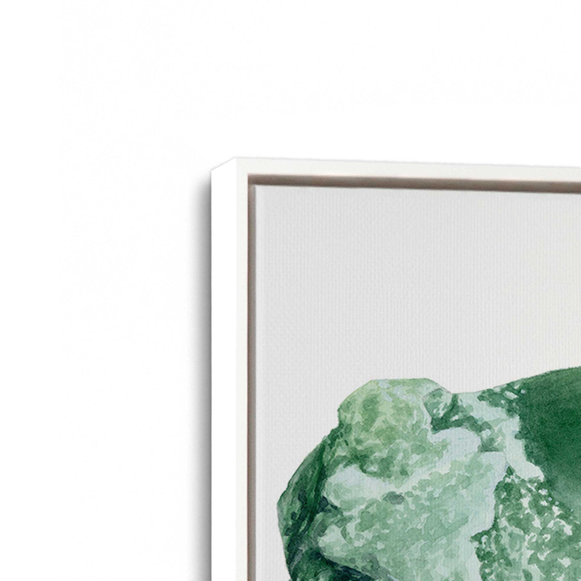 [Color:Opaque White], Picture of art in a White frame at an angle