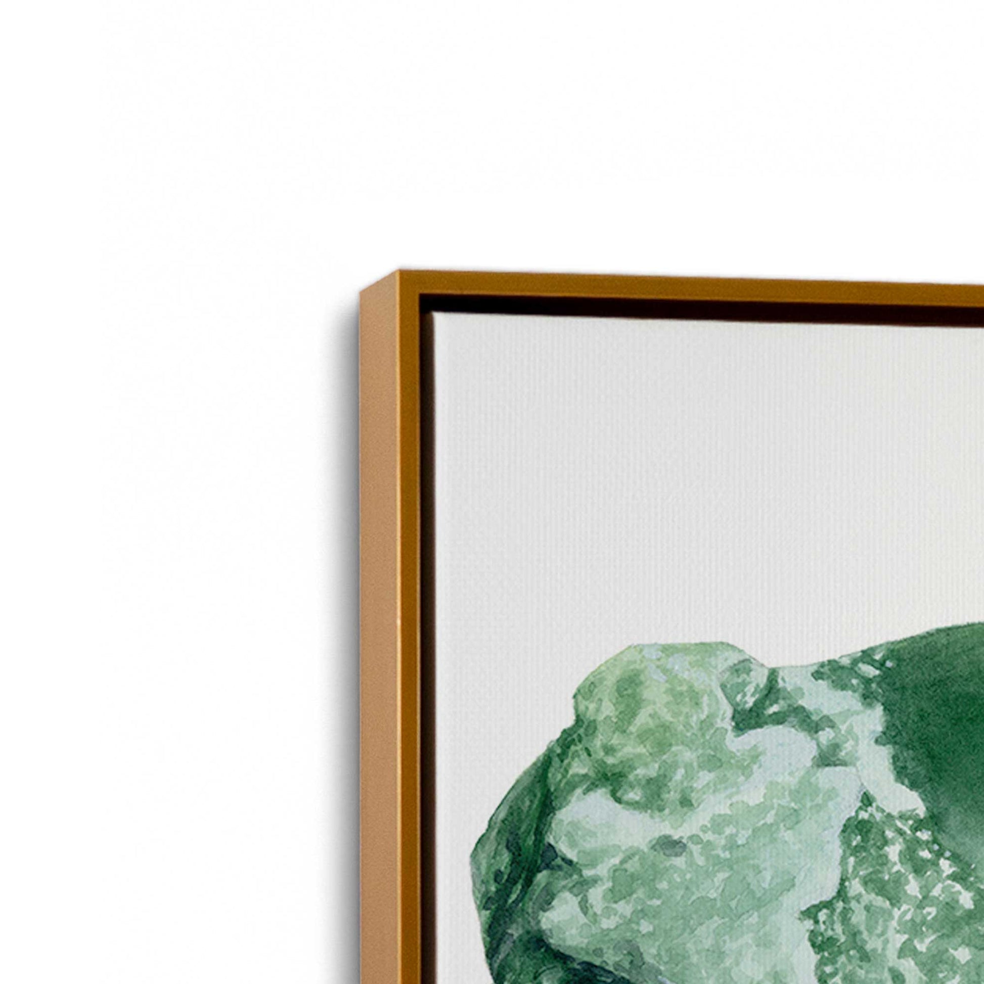 [Color:Polished Gold], Picture of art in a Polished Gold frame at an angle