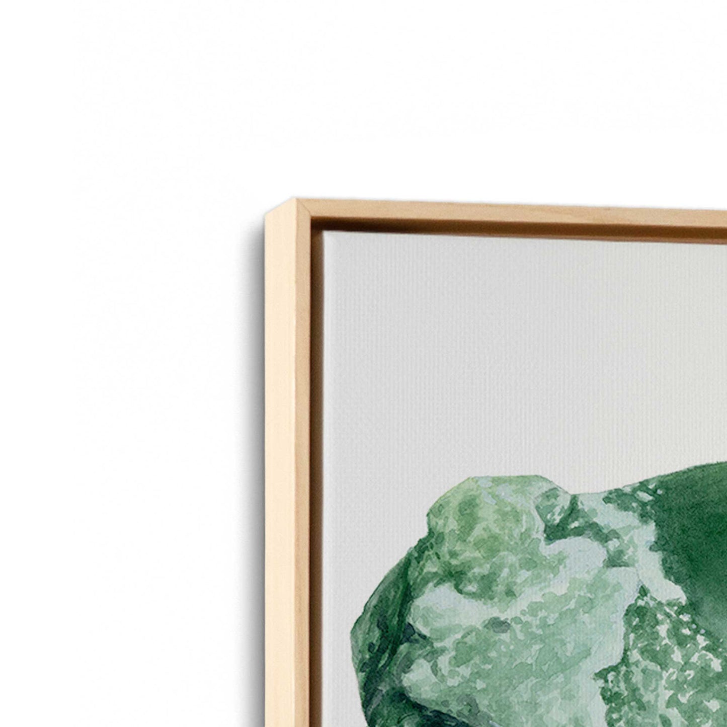 [Color:American Maple], Picture of art in a American Maple frame at an angle