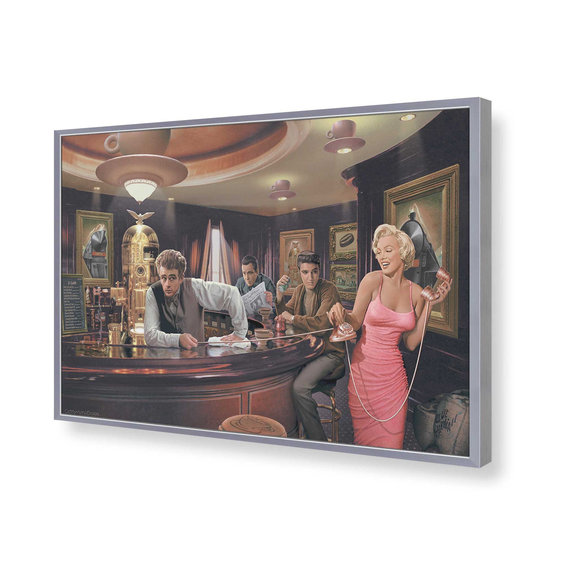 [Color:Polished Chrome], Picture of art in a Polished Chrome frame of the corner