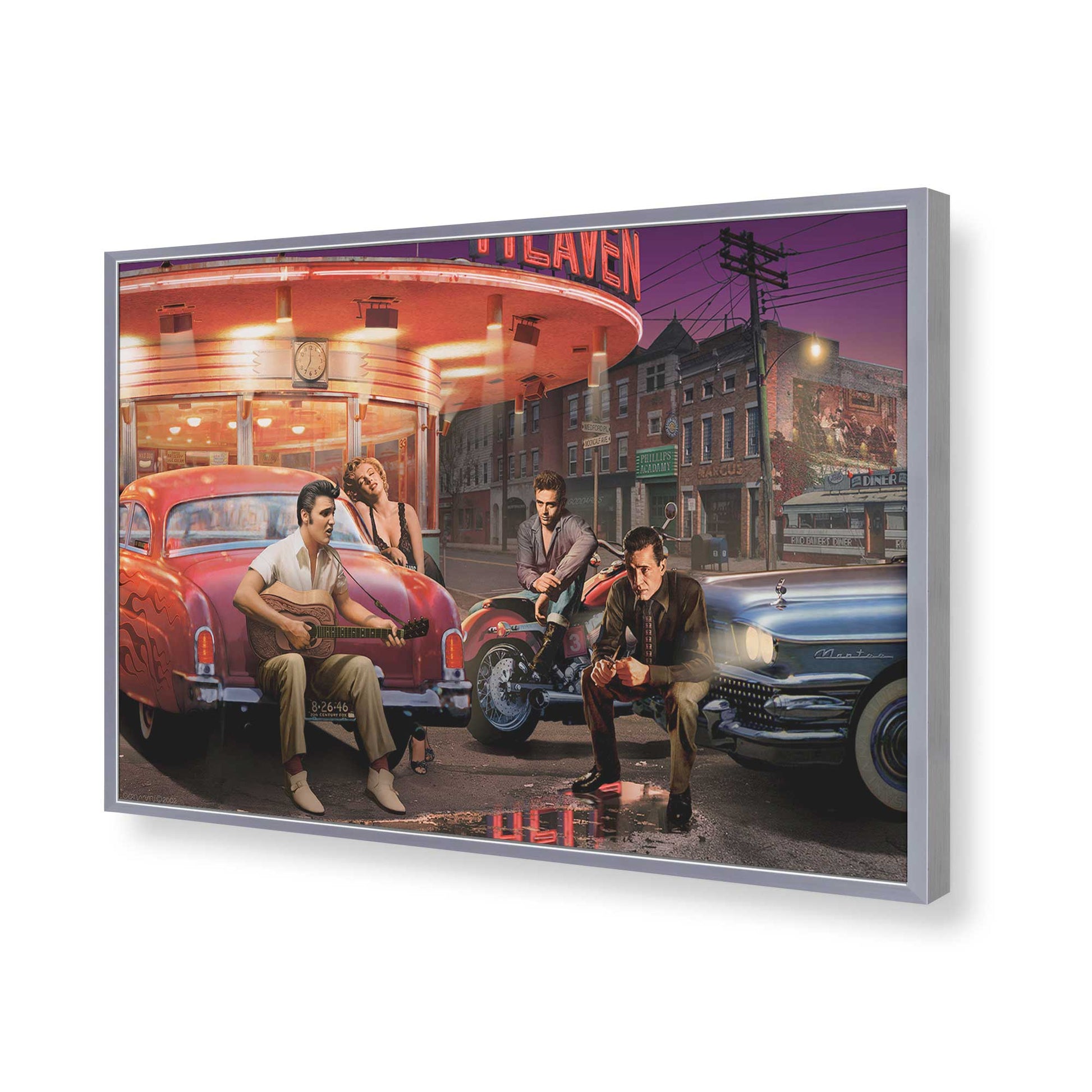 [Color:Polished Chrome], Picture of art in a Polished Chrome frame of the corner