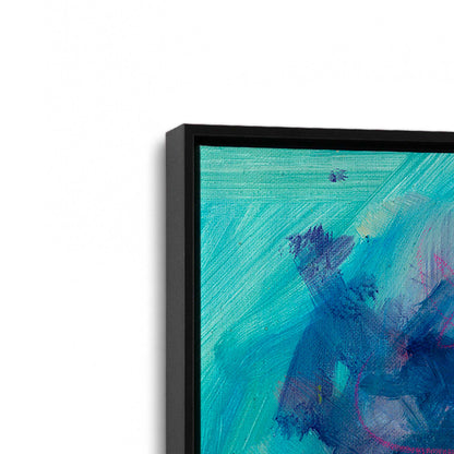 [Color:Satin Black], Picture of art in a Satin Black frame at an angle