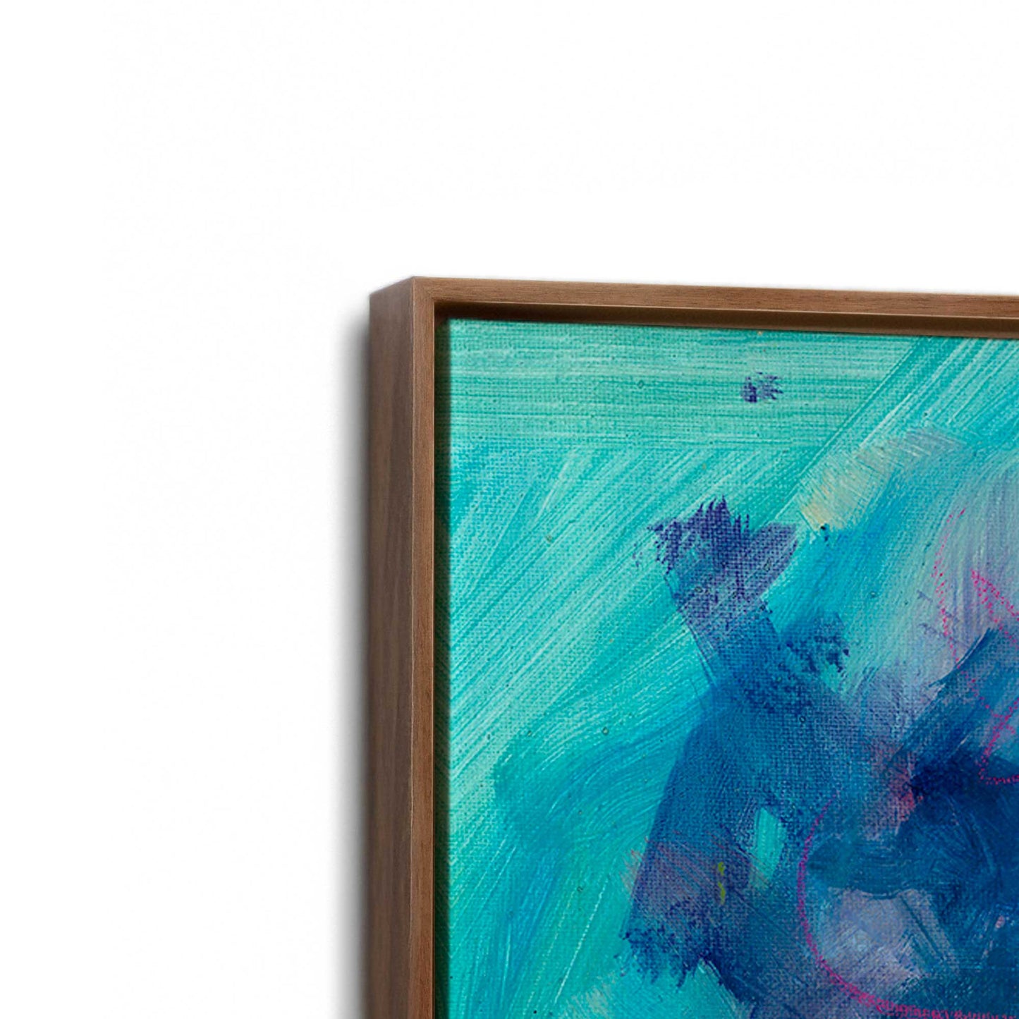 [Color:Walnut], Picture of art in a Walnut frame at an angle