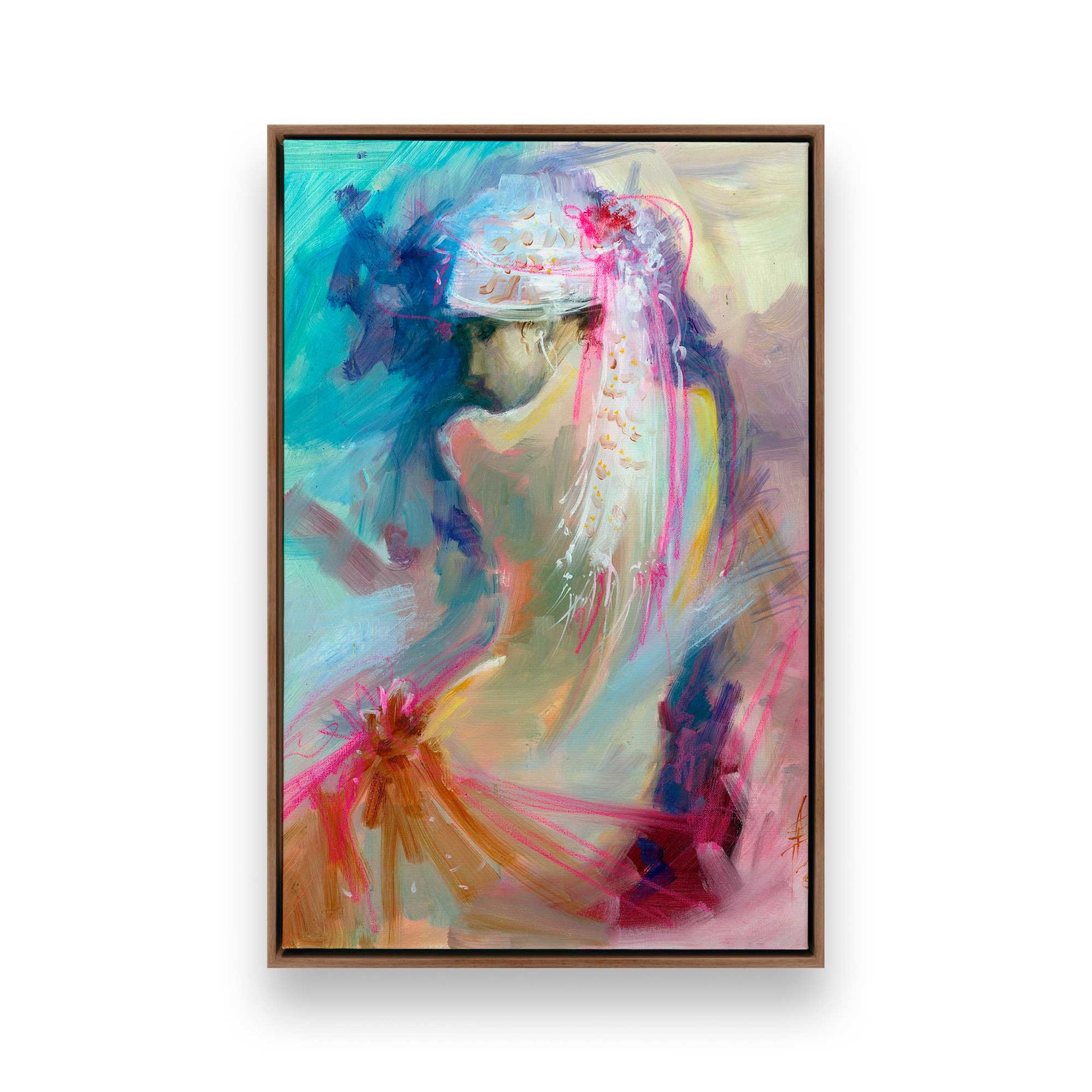 [Color:Walnut], Picture of art in a Walnut frame