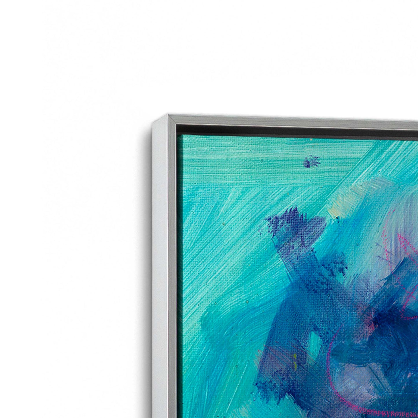 [Color:Polished Chrome], Picture of art in a Polished Chrome frame at an angle