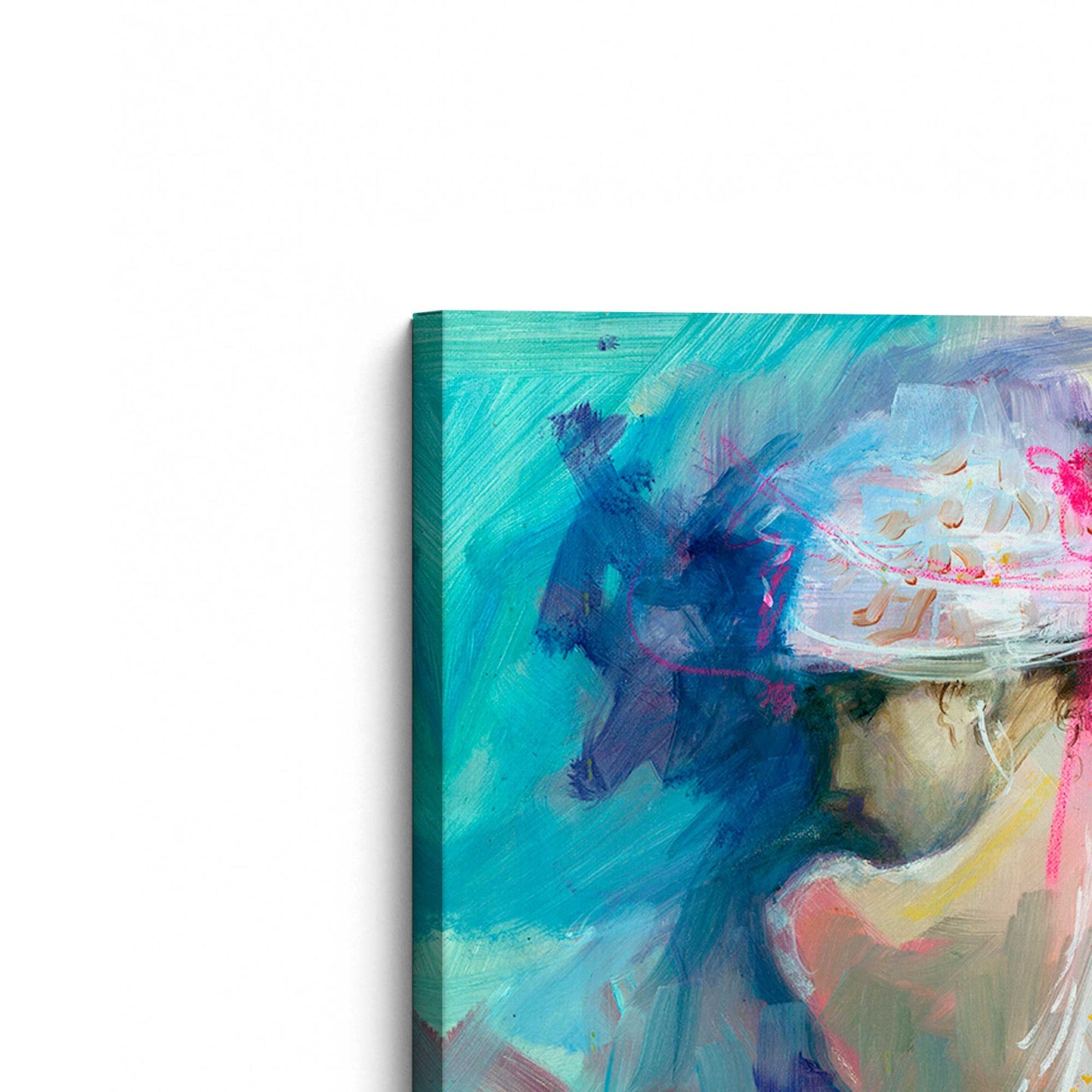[Color:Stretched Canvas], Picture of the corner of the art