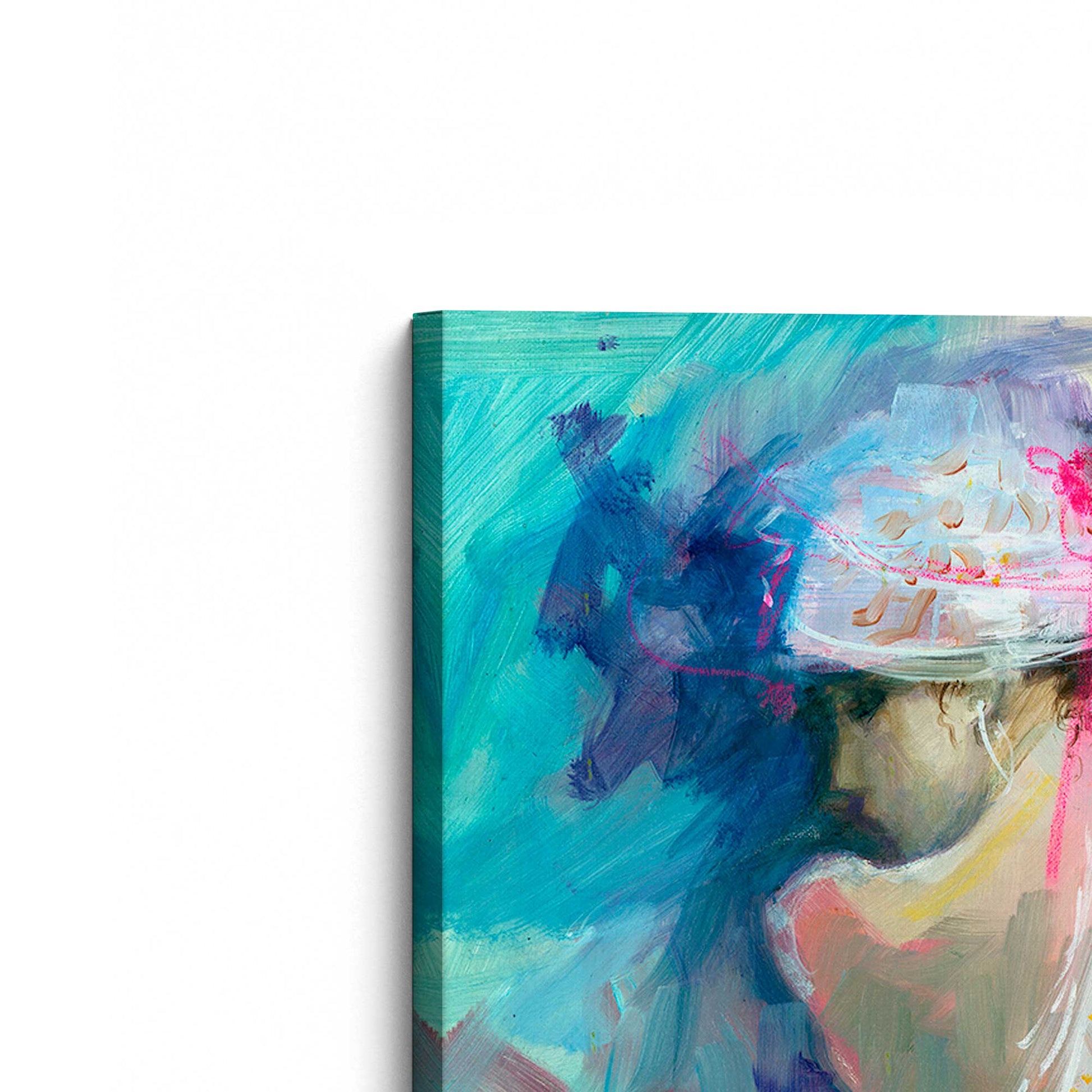[Color:Stretched Canvas], Picture of the corner of the art