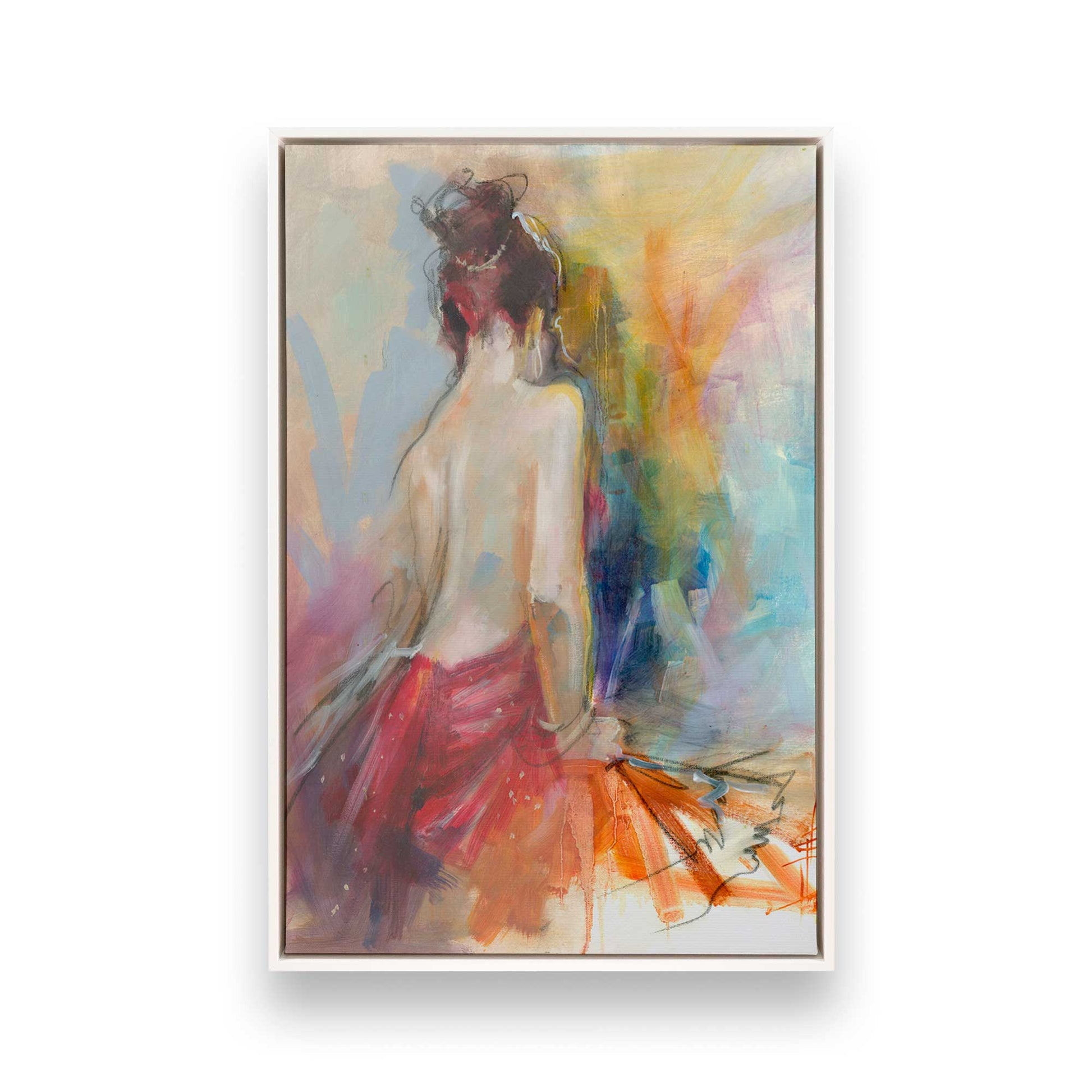 [Color:Opaque White], Picture of art in a White frame