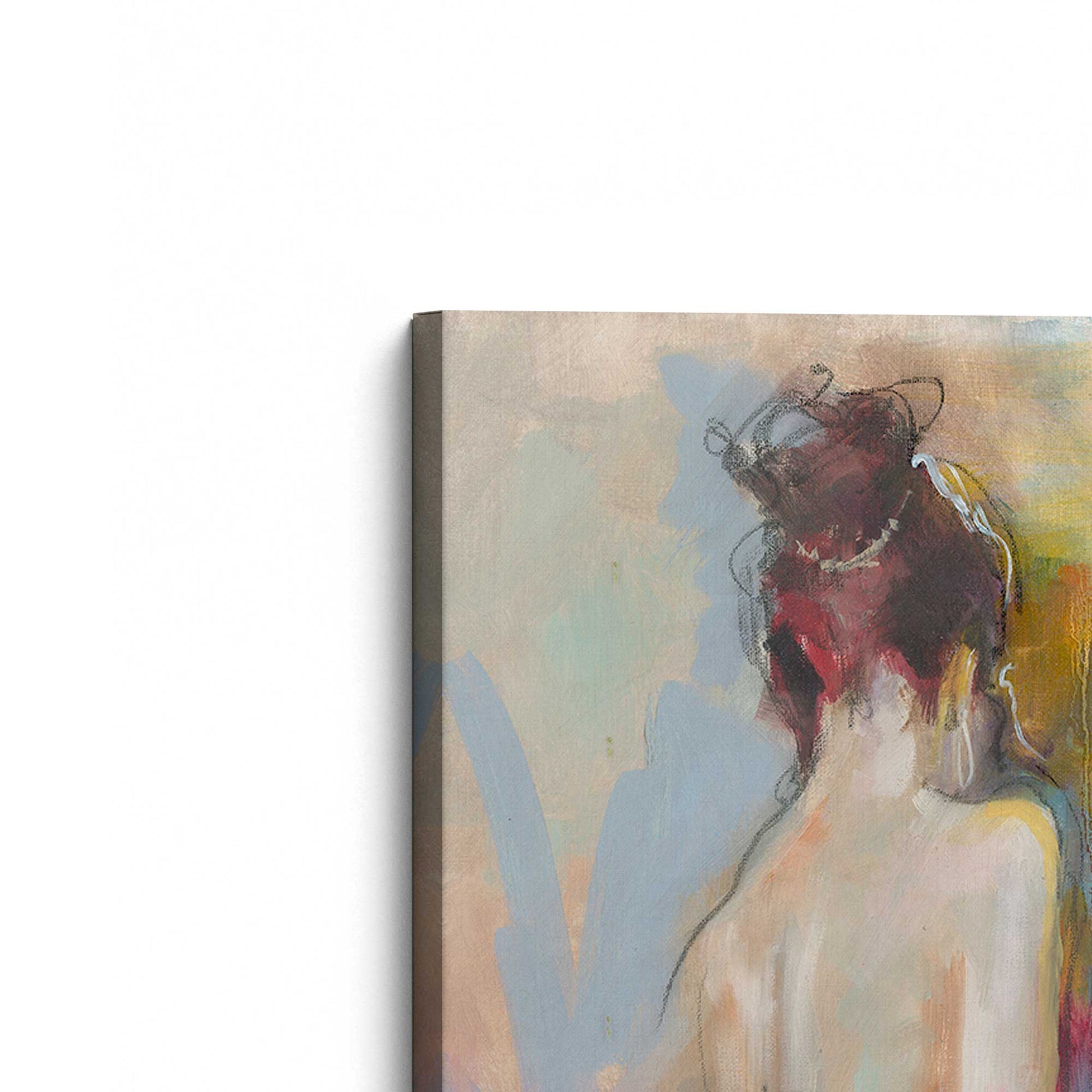[Color:Stretched Canvas], Picture of the corner of the art