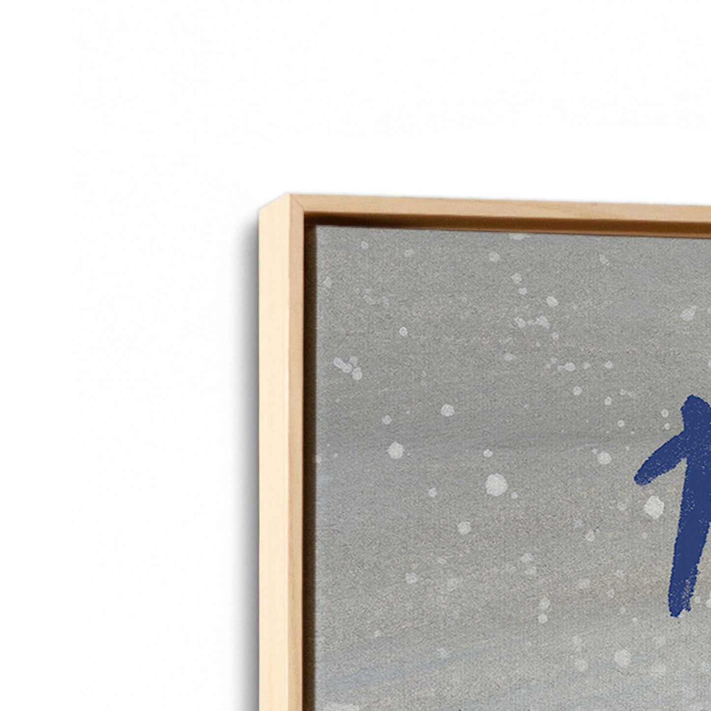 [Color:American Maple], Picture of art in a American Maple frame at an angle