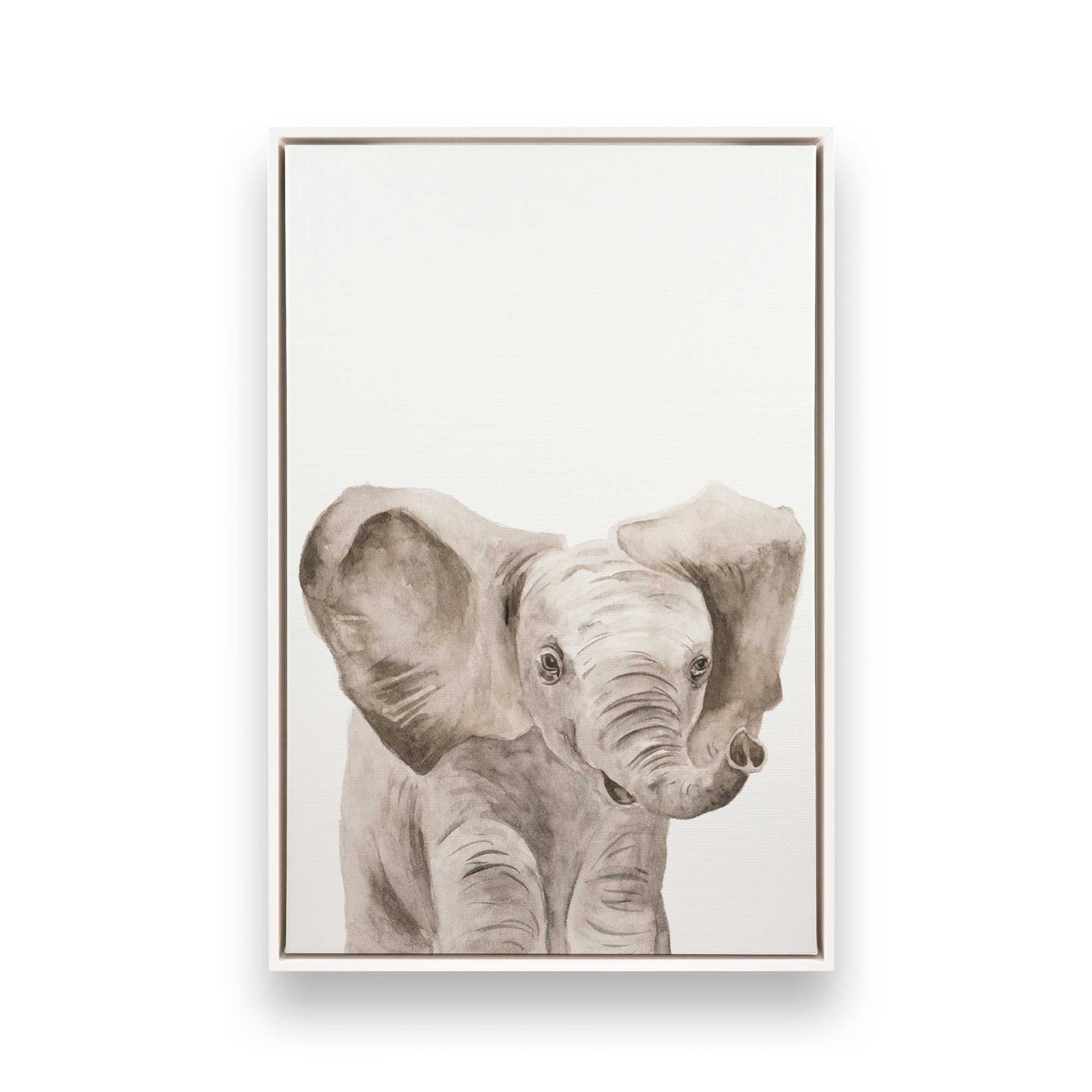 [Color:Opaque White], Picture of art in a White frame